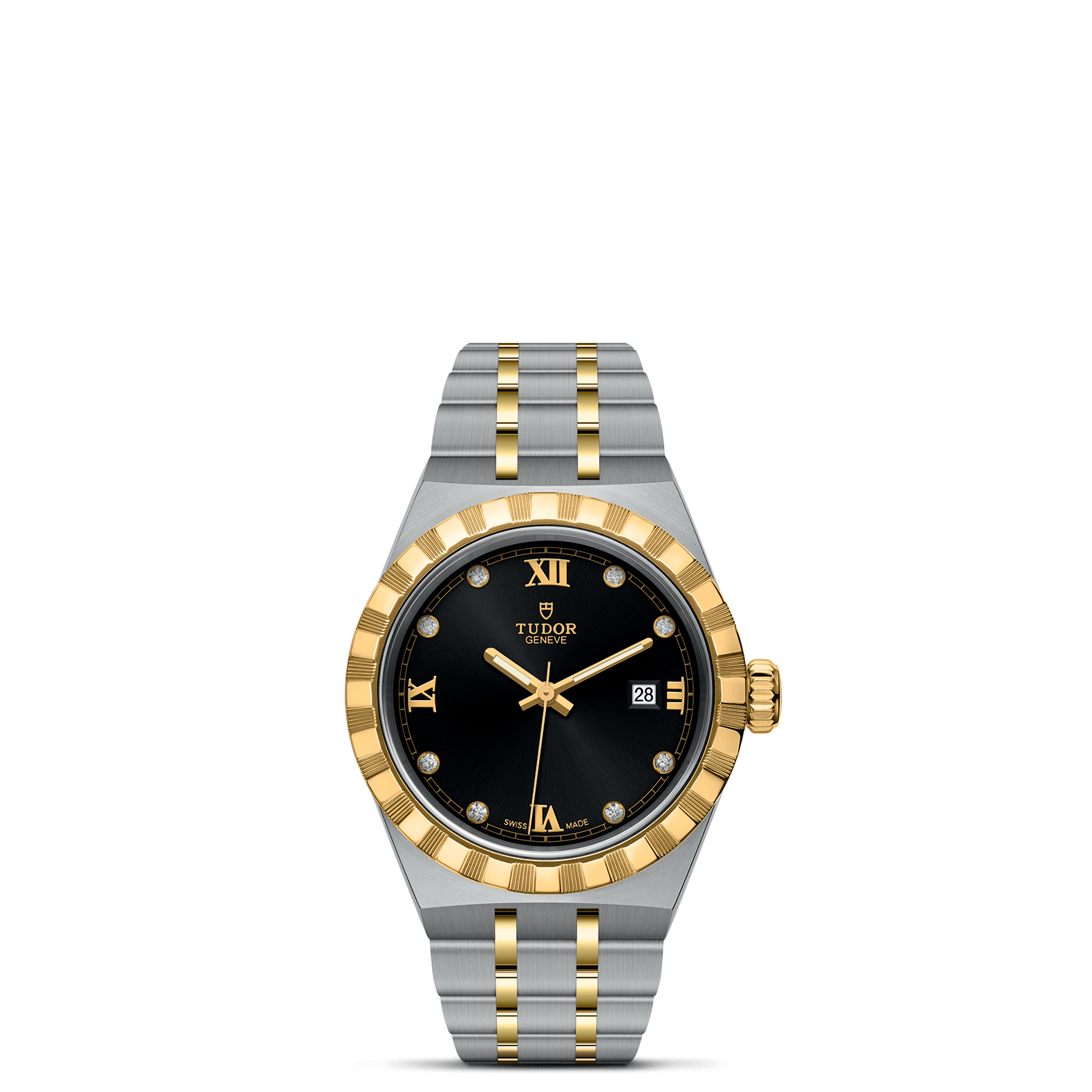 Tudor Royal 28mm. Black Dial. Diamond Numerals_1