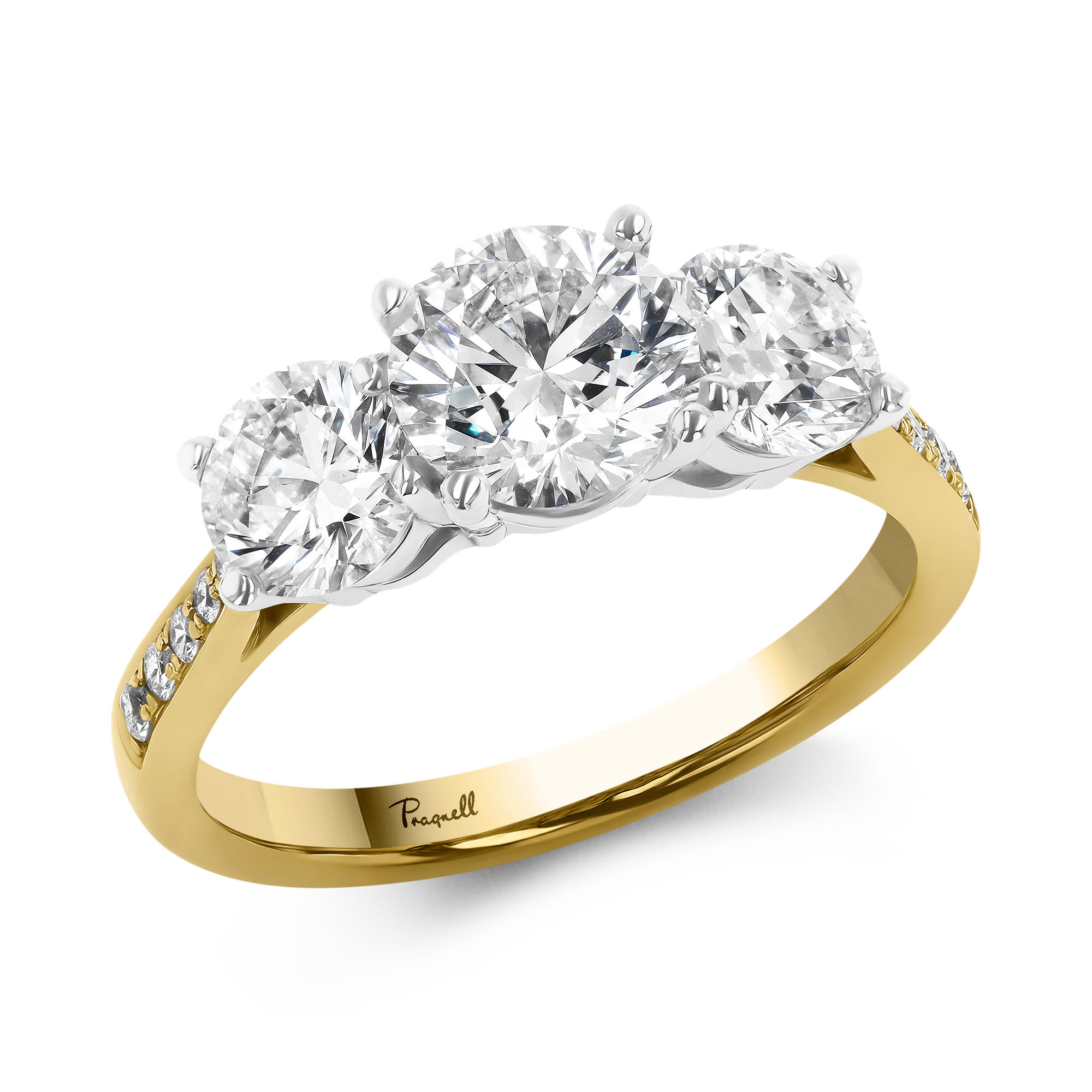 Duchess 2.40ct Diamond Three Stone Ring Brilliant cut, Claw set_1