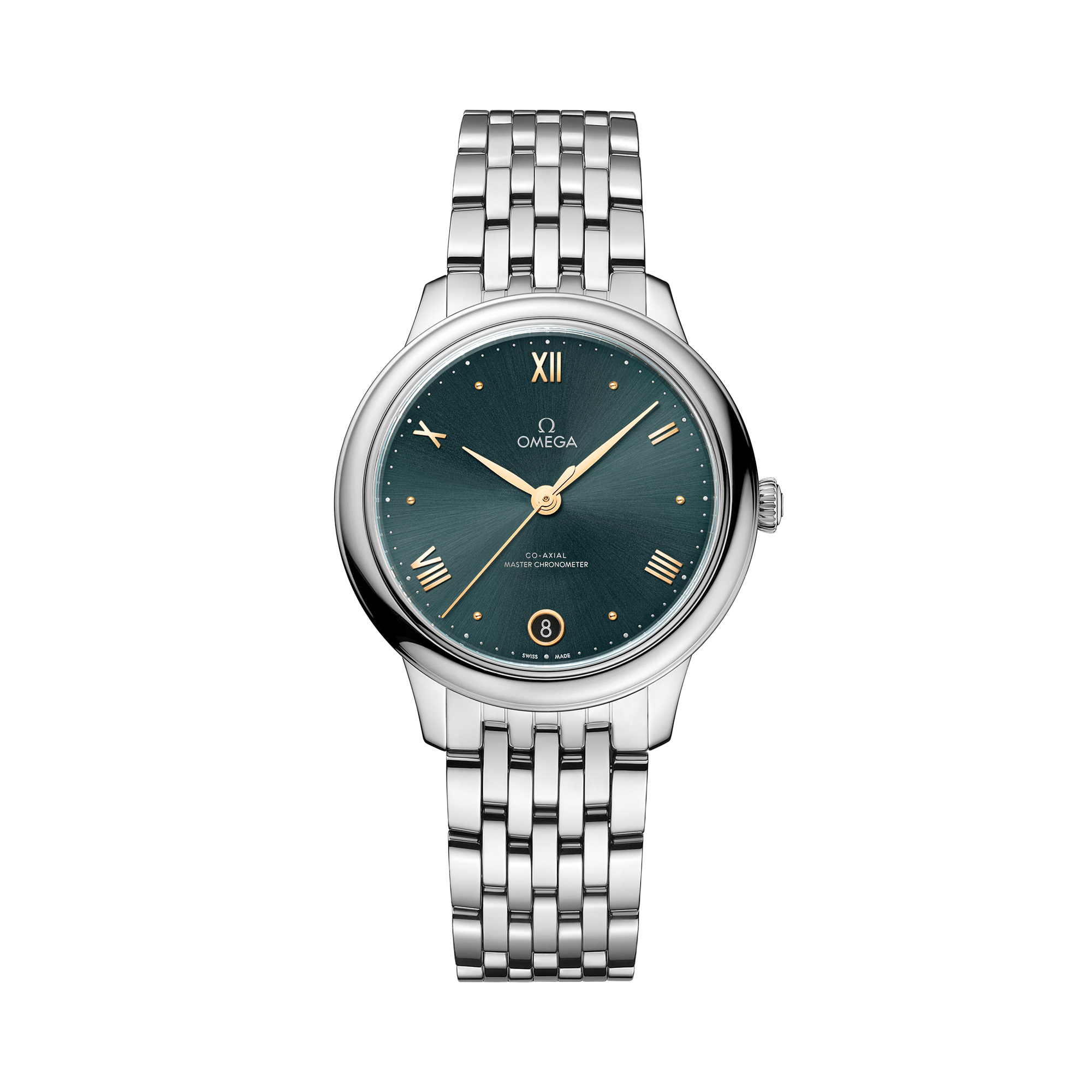 OMEGA De Ville Prestige 34mm, Green Dial, Roman Numerals_1