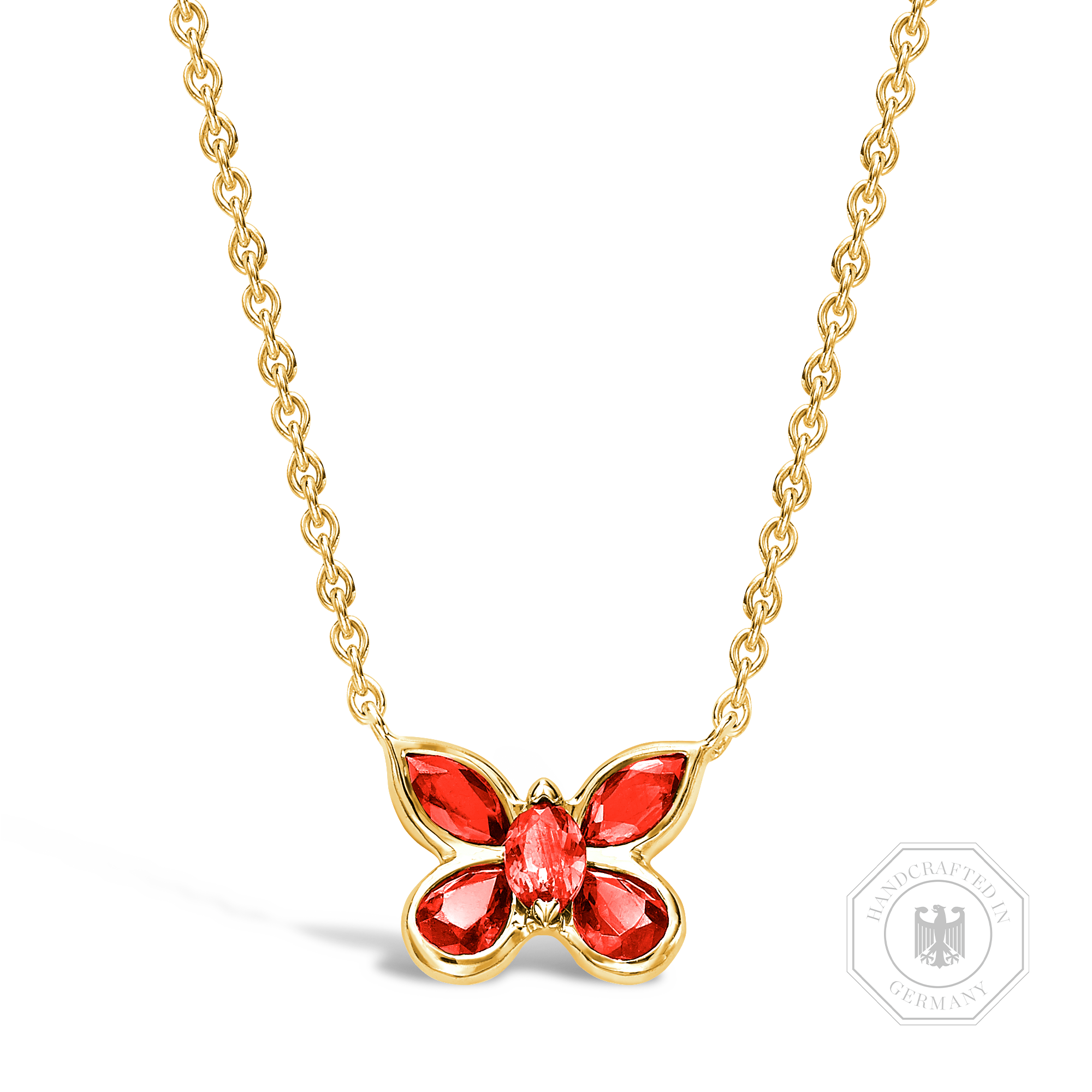 Butterfly Ruby Pendant Pear and Marquise Cut, Rubover Set_1