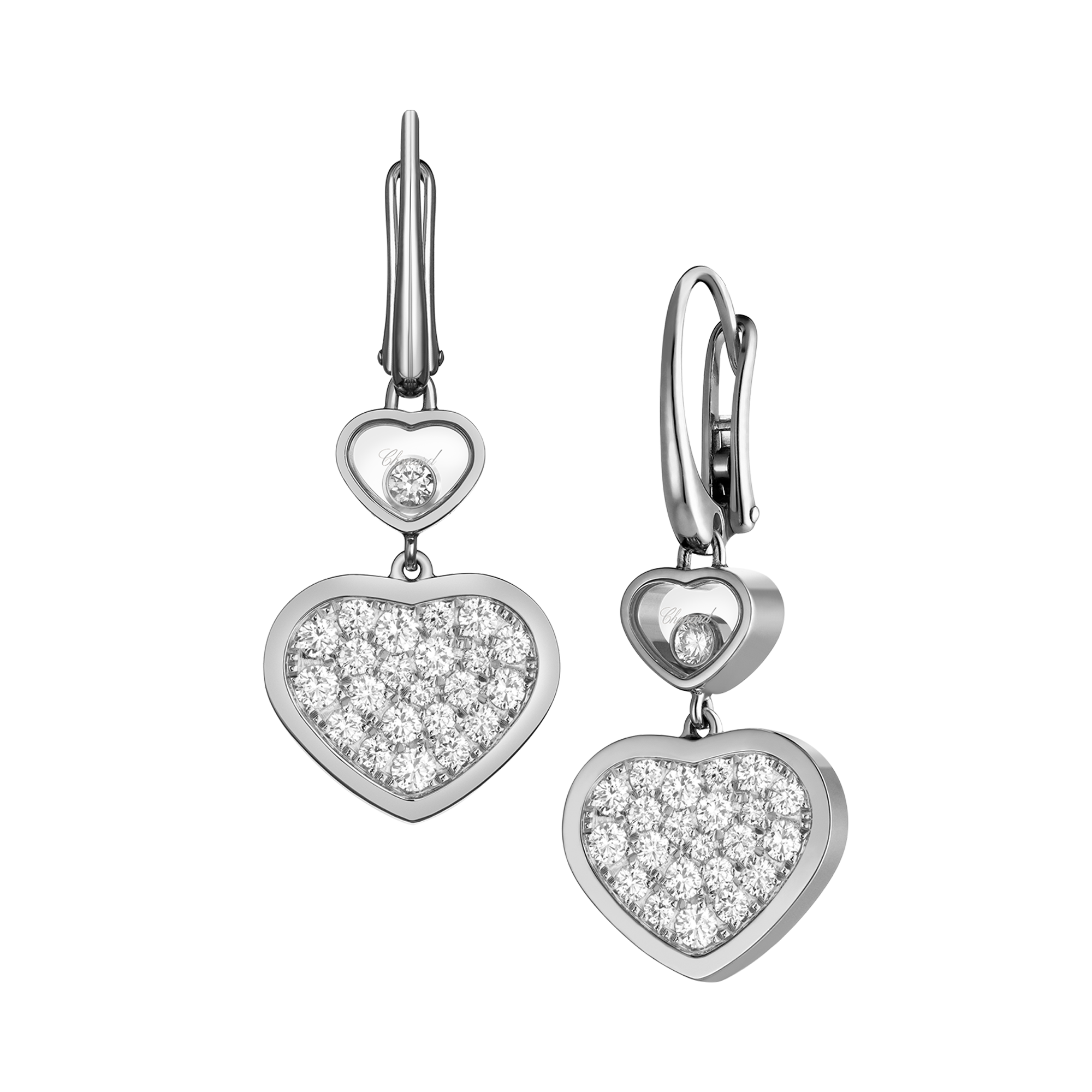 Chopard Happy Hearts Drop Earrings Brilliant Cut, Pave Set_2