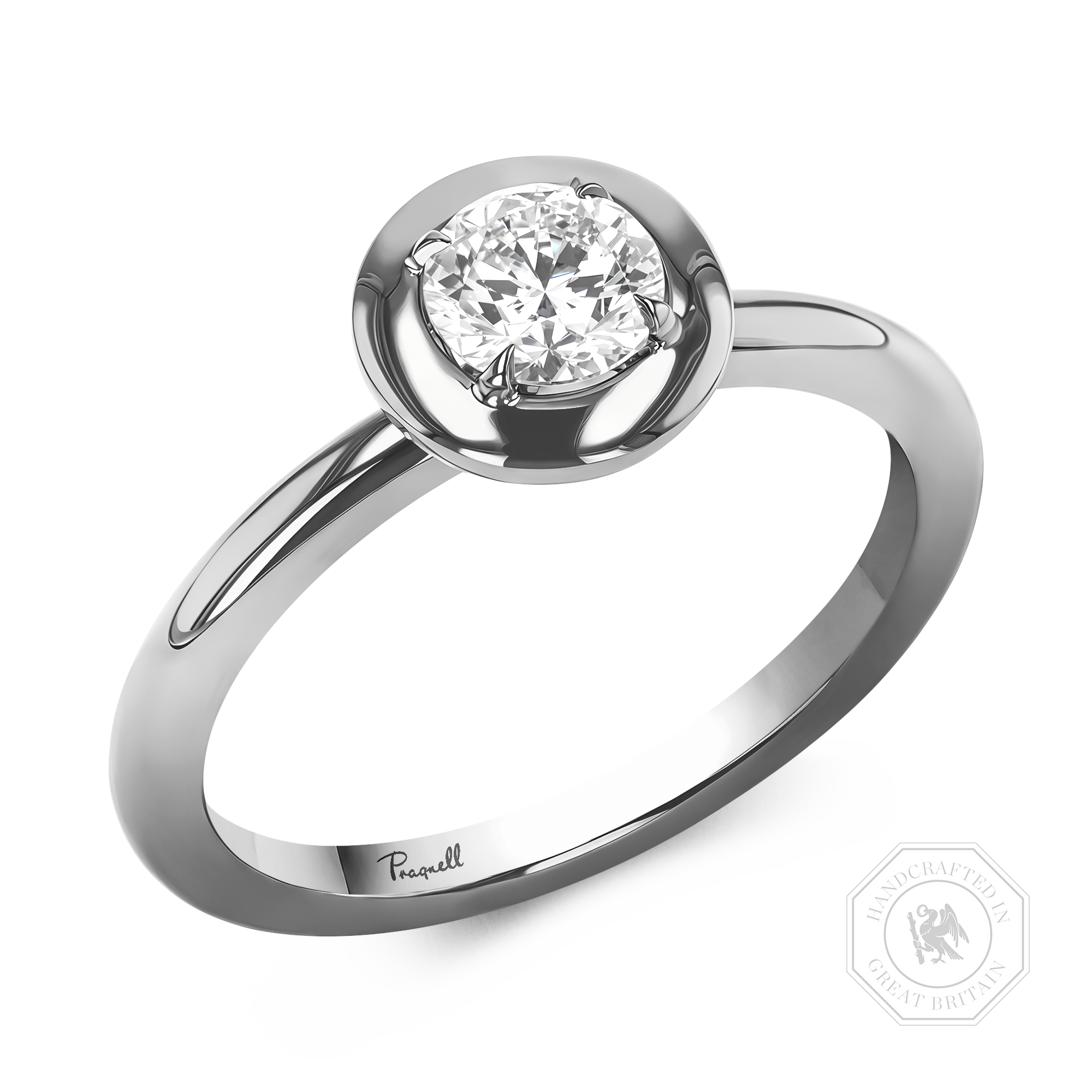 Skimming Stone 0.50ct Brilliant Cut Diamond Ring Brilliant cut, Claw set_1