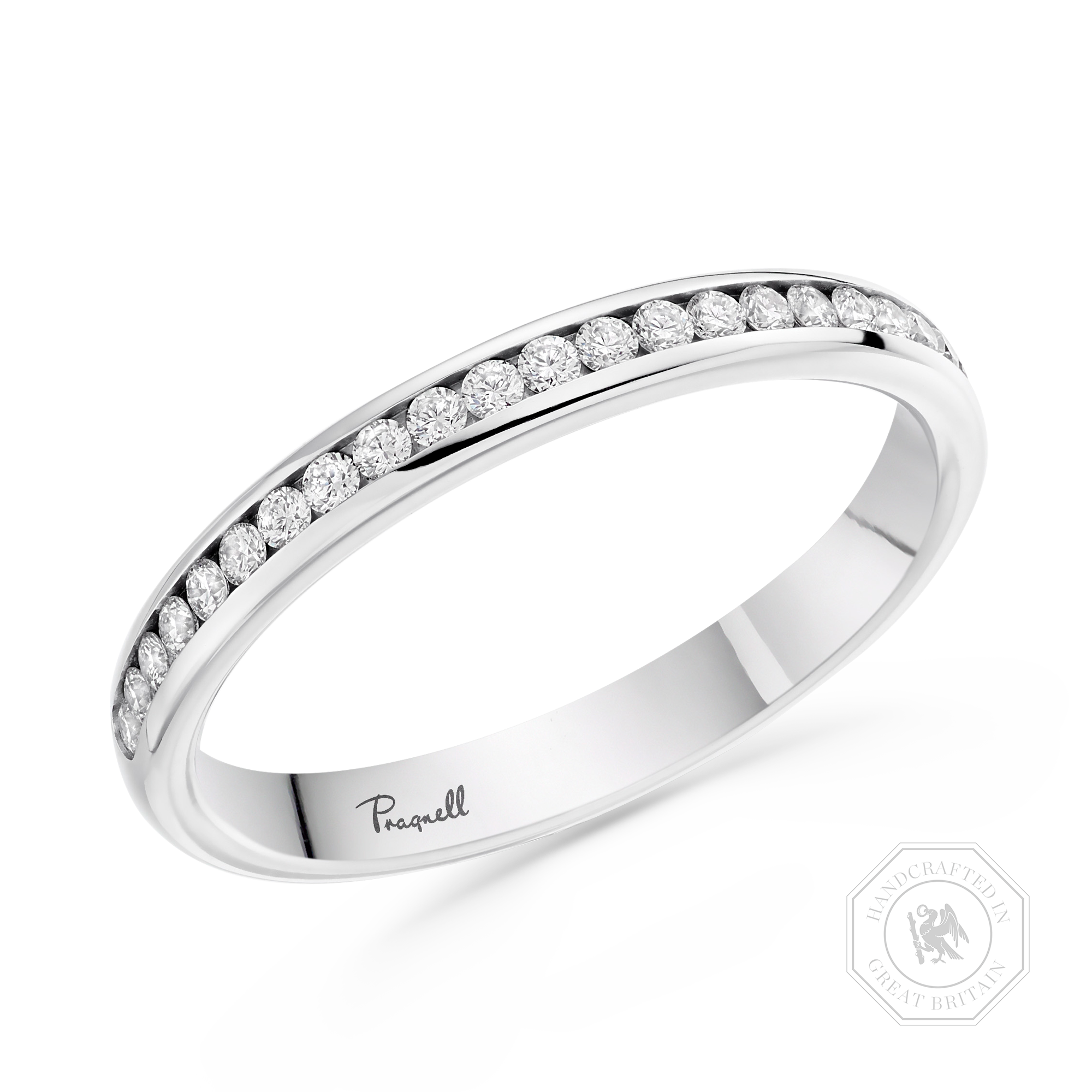 Brilliant Cut Diamond Half Eternity Ring Brilliant Cut, Half Eternity, Channel Set_1