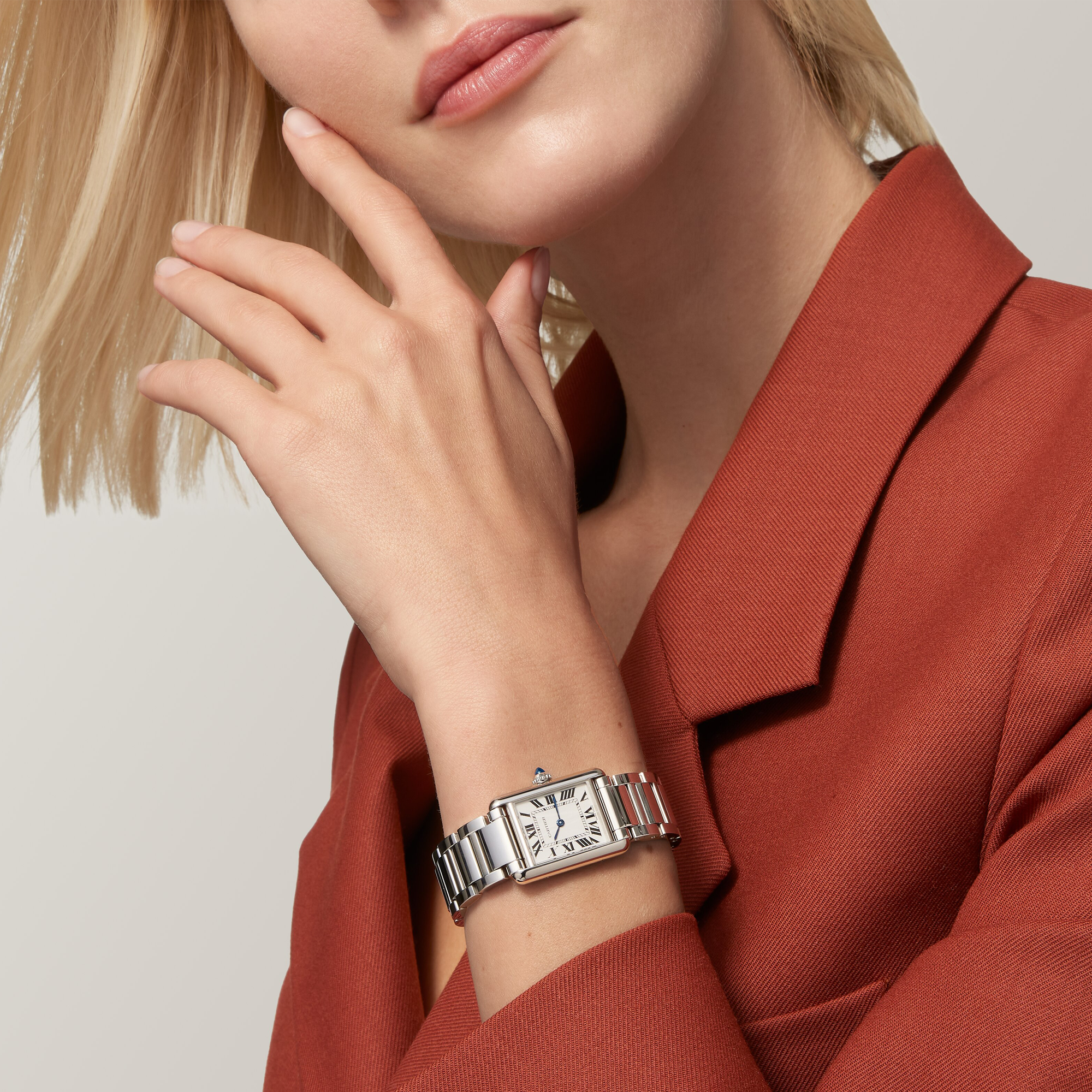 Cartier Tank Must SolarBeat 22mm, Silver Dial, Roman Numeral_6