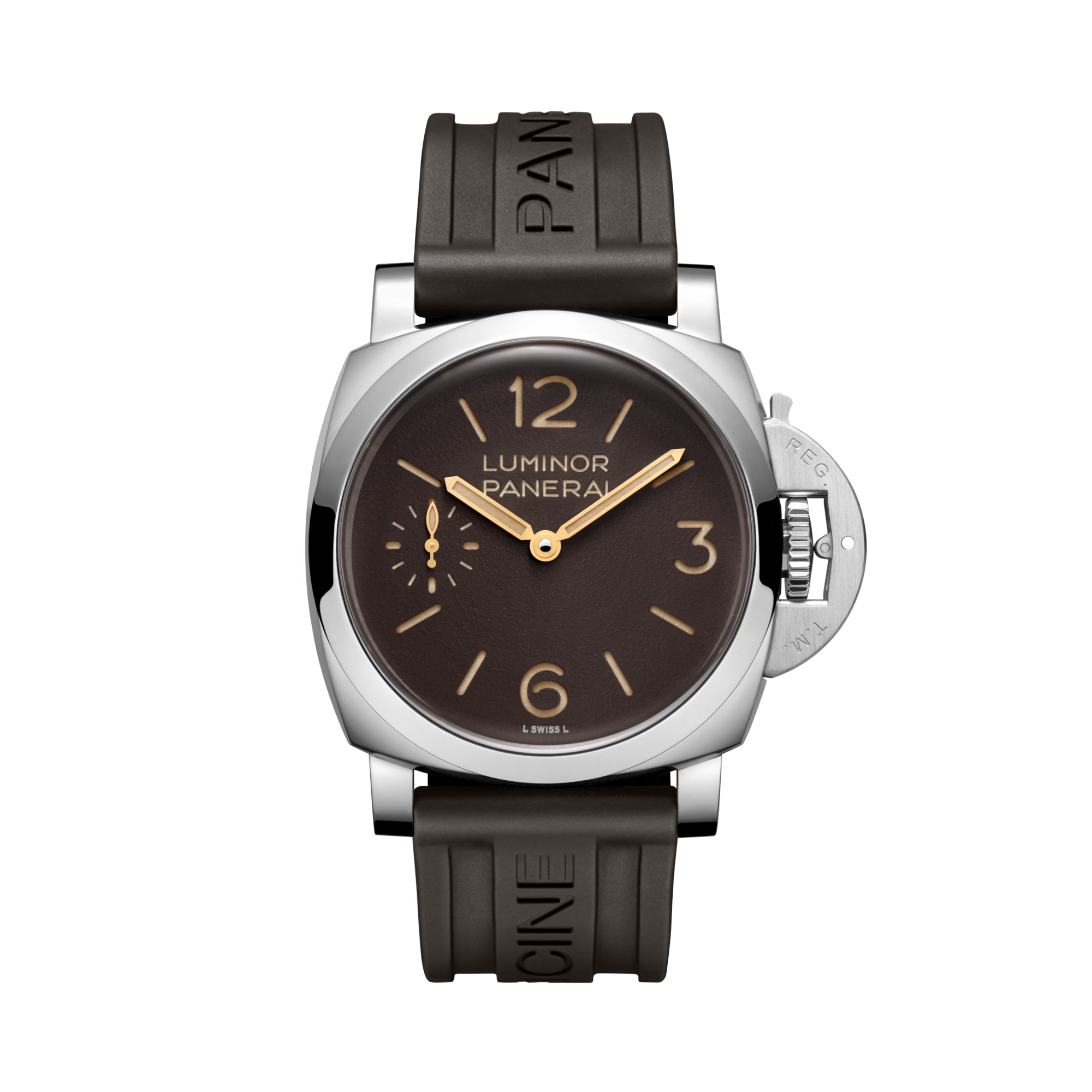 Panerai Luminor 44mm, Brown Dial, Arabic/Baton Numerals_5