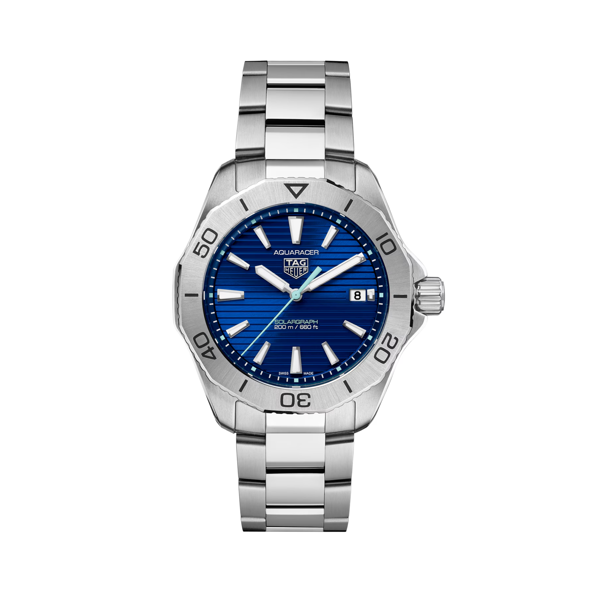 Tag Heuer Aquaracer Professional 200 Solargraph 40mm, Blue Dial, Baton Numerals_1