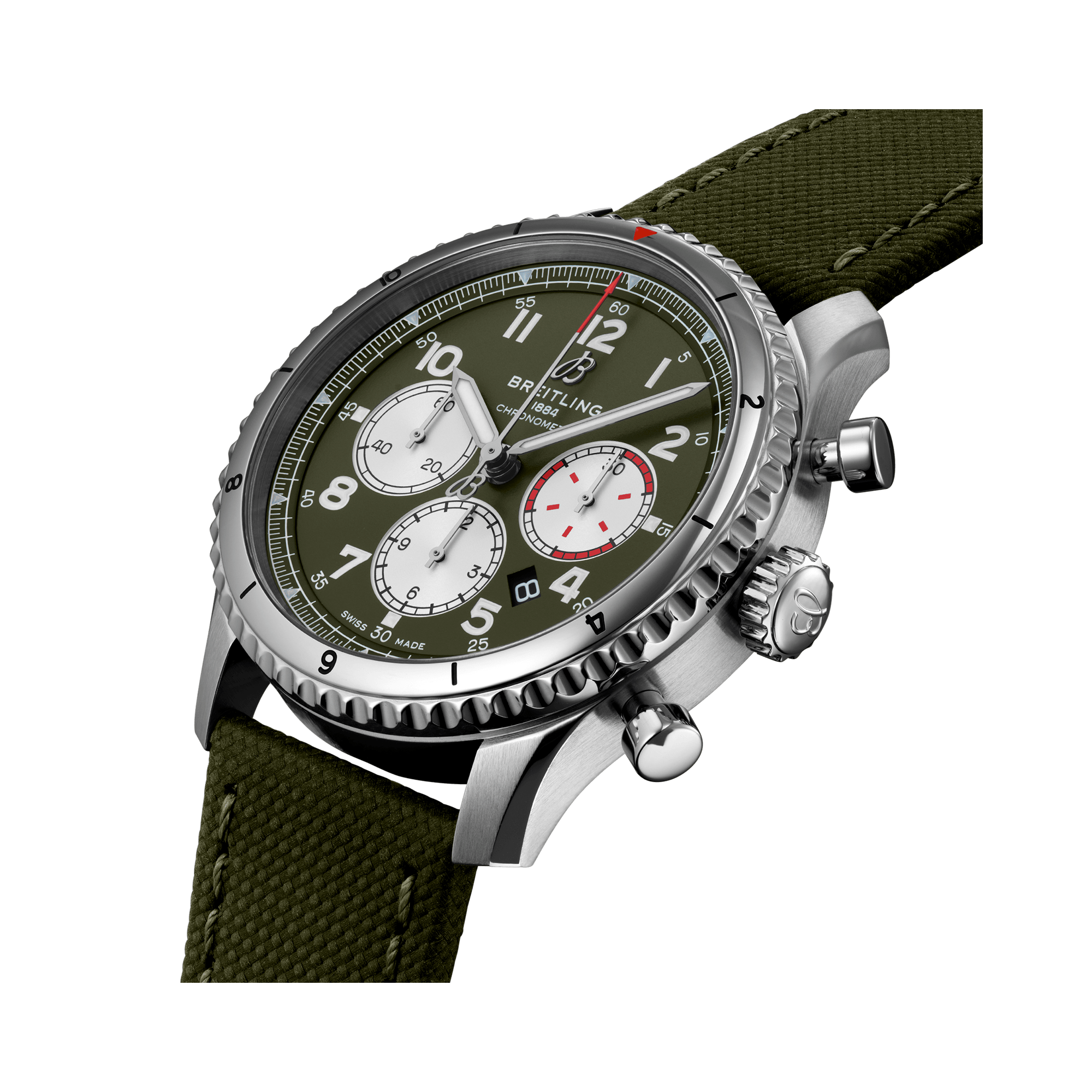 Breitling Aviatior 8 B01 Chronograph 43mm, Green Dial, Arabic Numerals_3