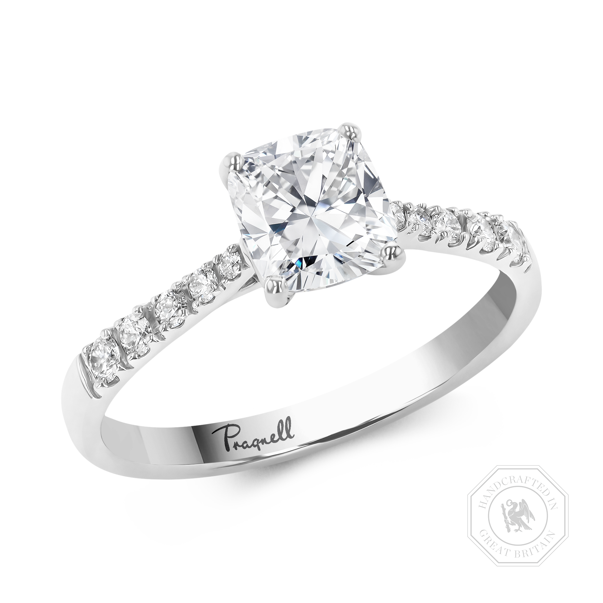 Cushion Cut 1.01ct Diamond Solitaire Ring Cushion modern cut, Claw set_1