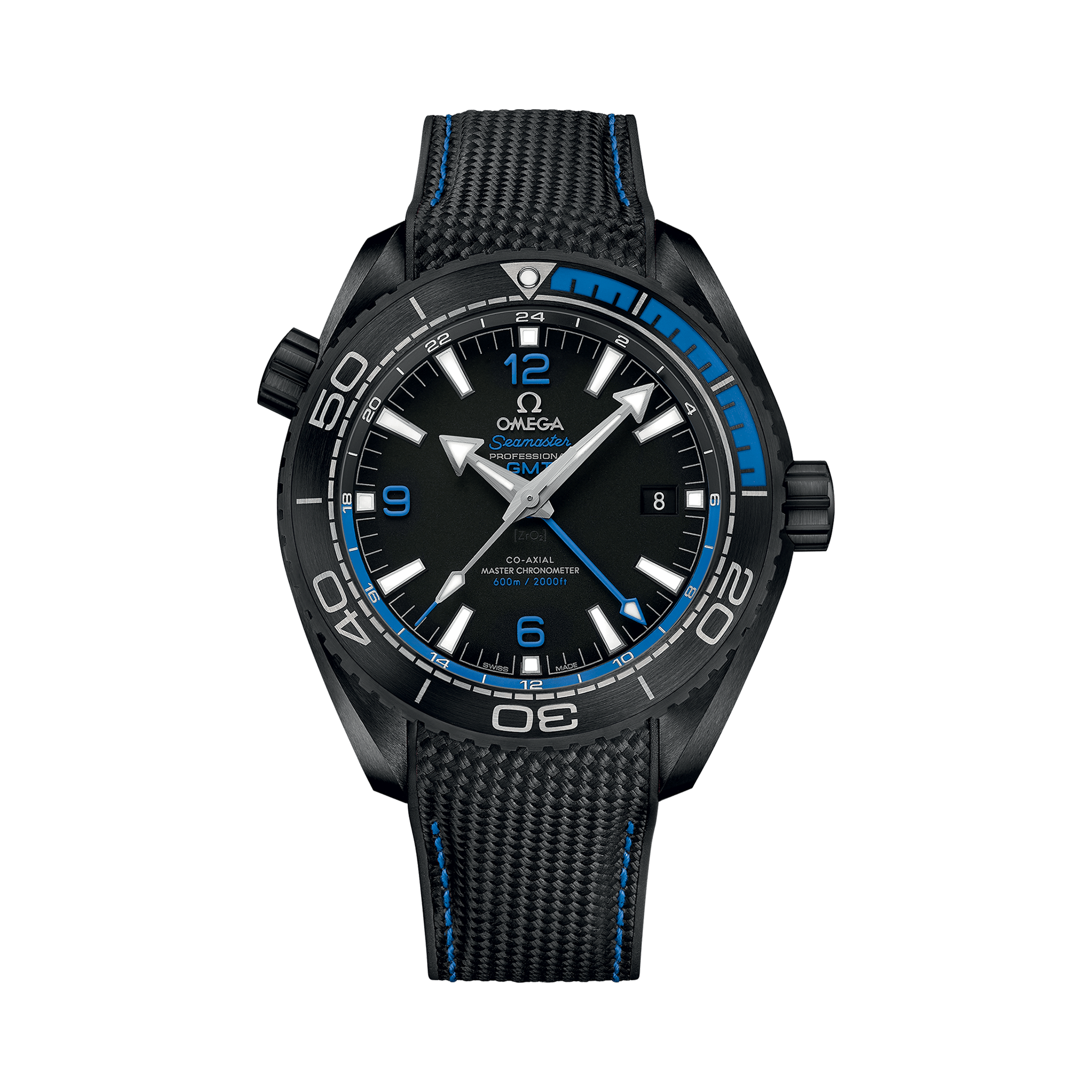 OMEGA Seamaster Planet Ocean 600m 'Deep Black' 45.5mm, Black-Blue Dial, Arabic/Baton Numerals_1