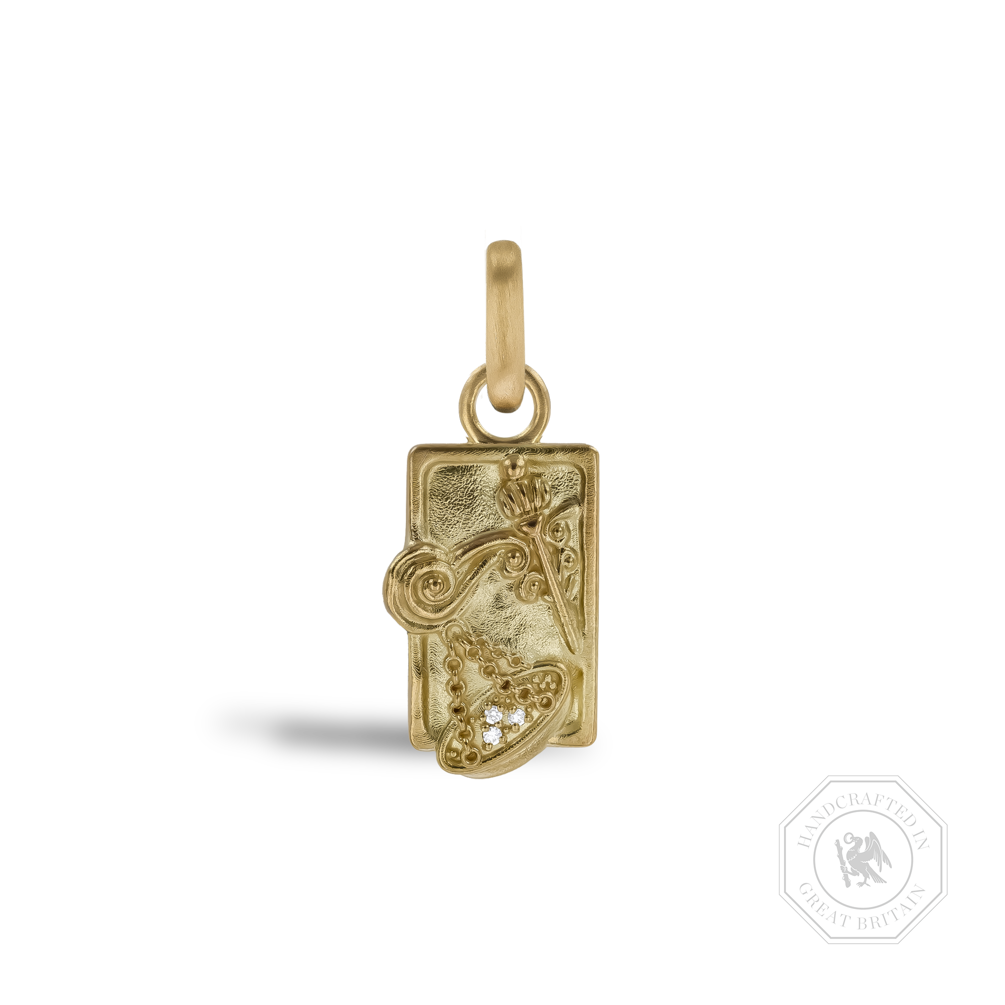 Zodiac Diamond Libra Pendant Charm Brilliant cut, Claw set_1