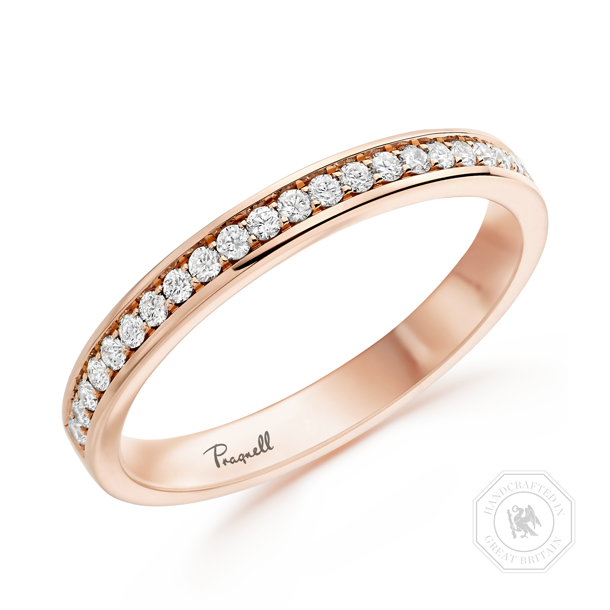 Brilliant Cut Diamond Half Eternity Ring Brilliant Cut, Half Eternity, Thread Set_1