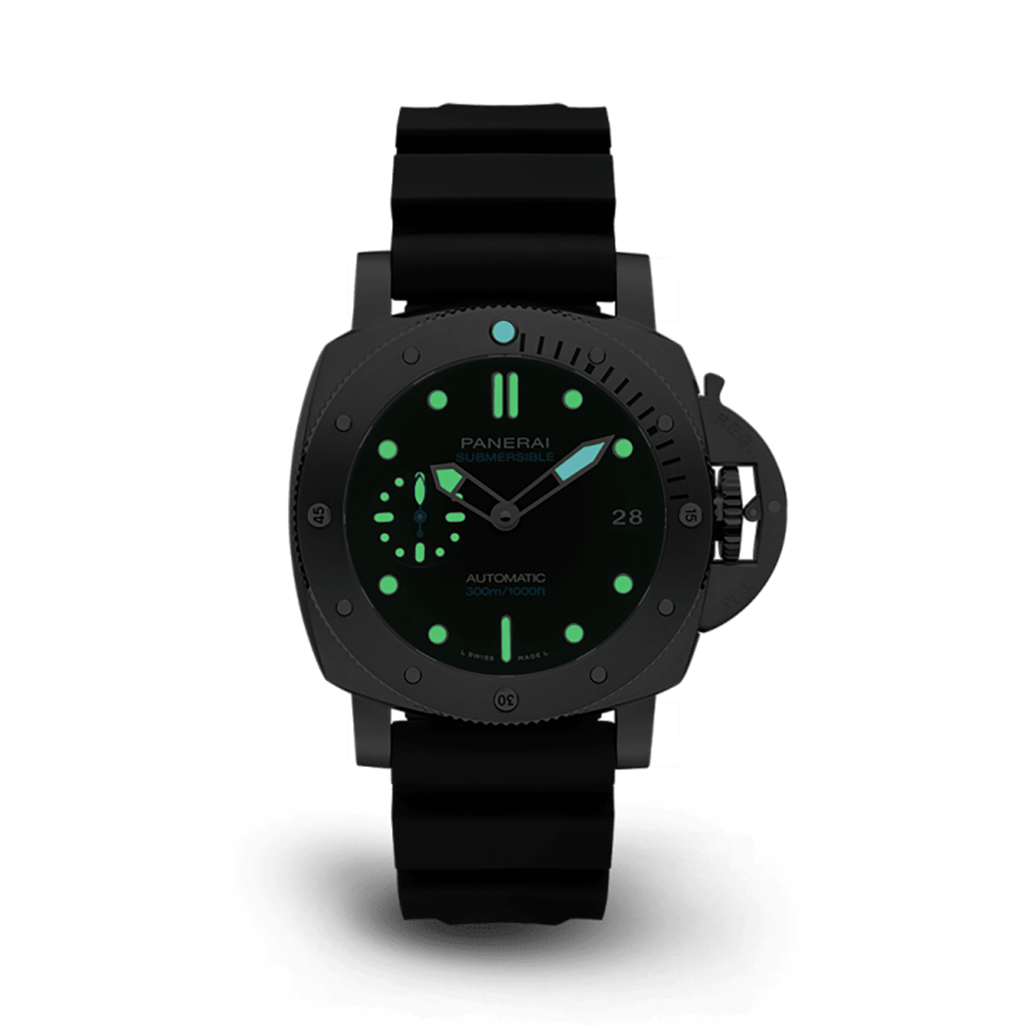 Panerai Submersible 42mm 42mm, Black Dial, Baton Numerals_3