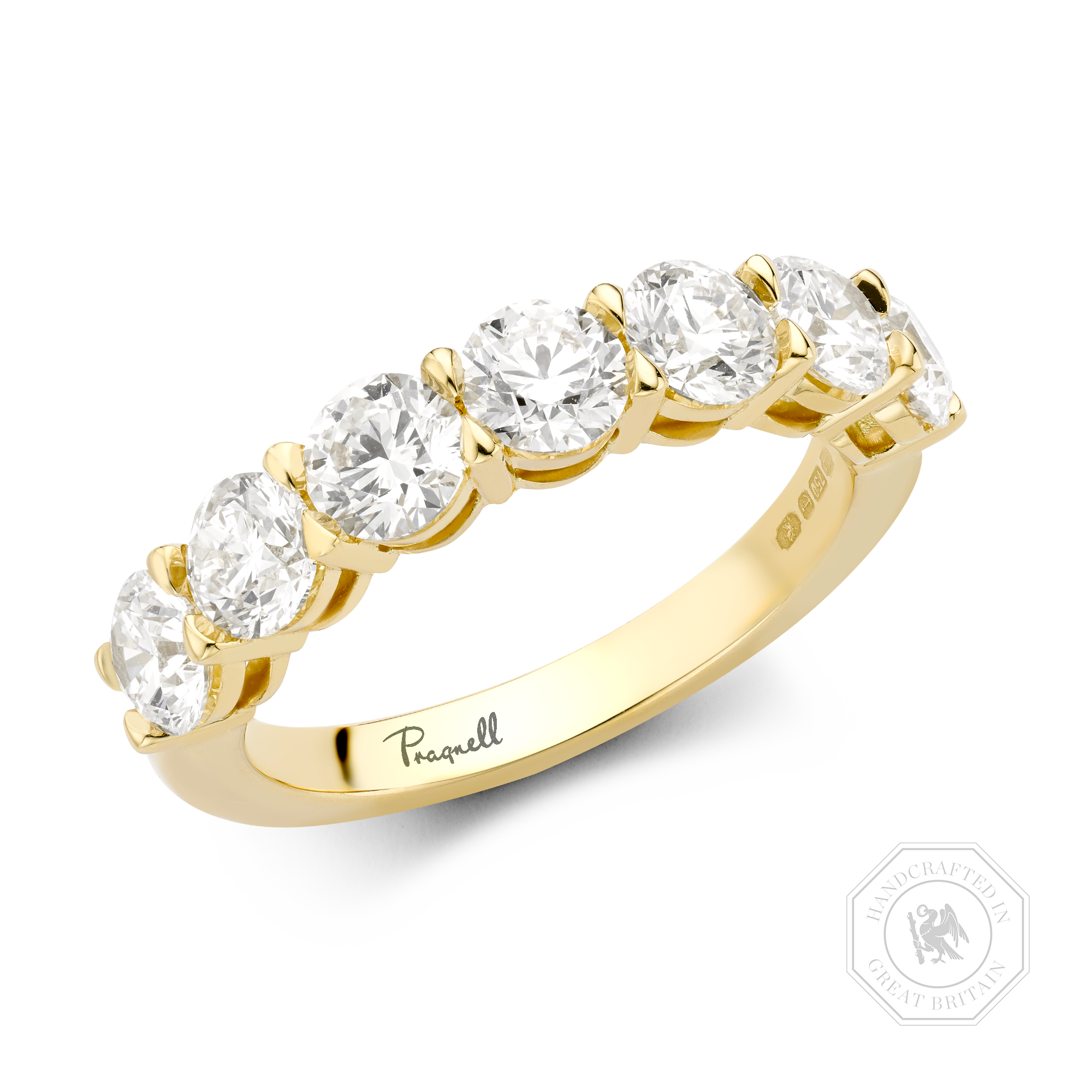 Seven Stone Diamond  Ring Round Brilliant, Claw Set_1