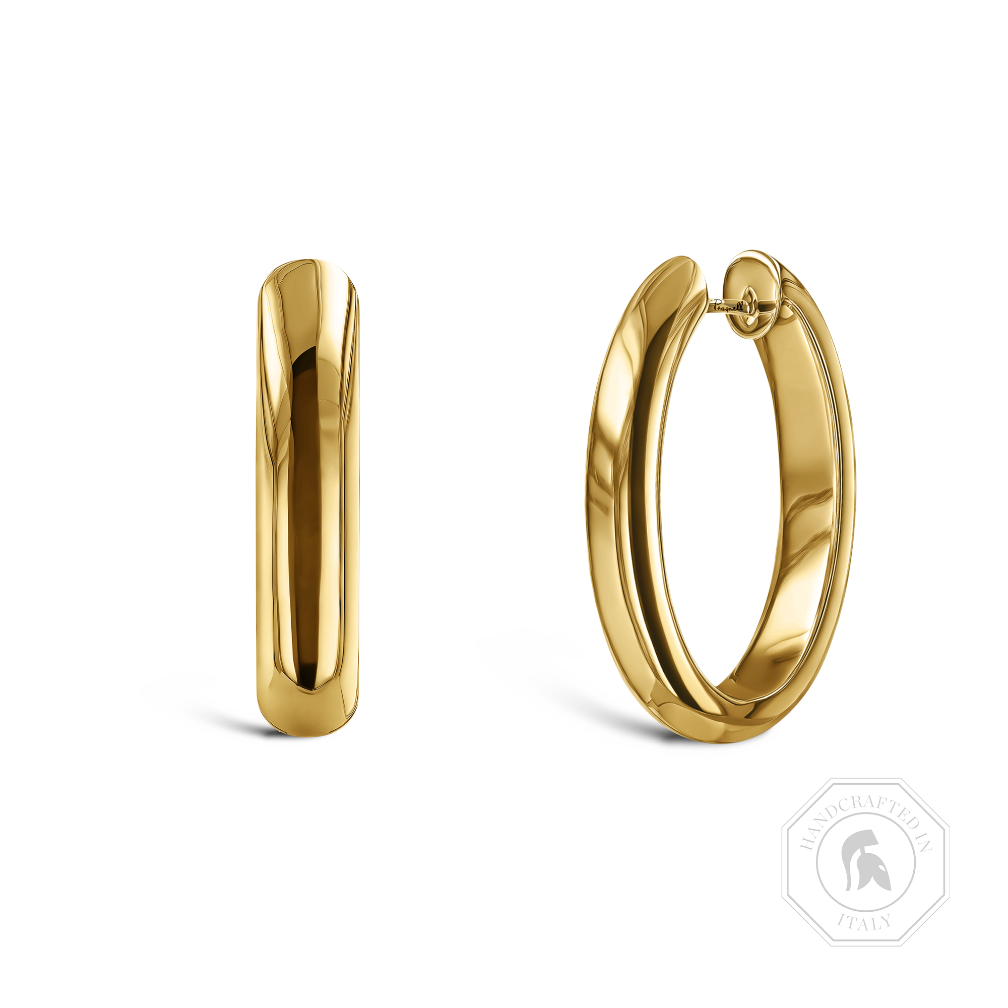 Yellow Gold Hoop Earrings _1