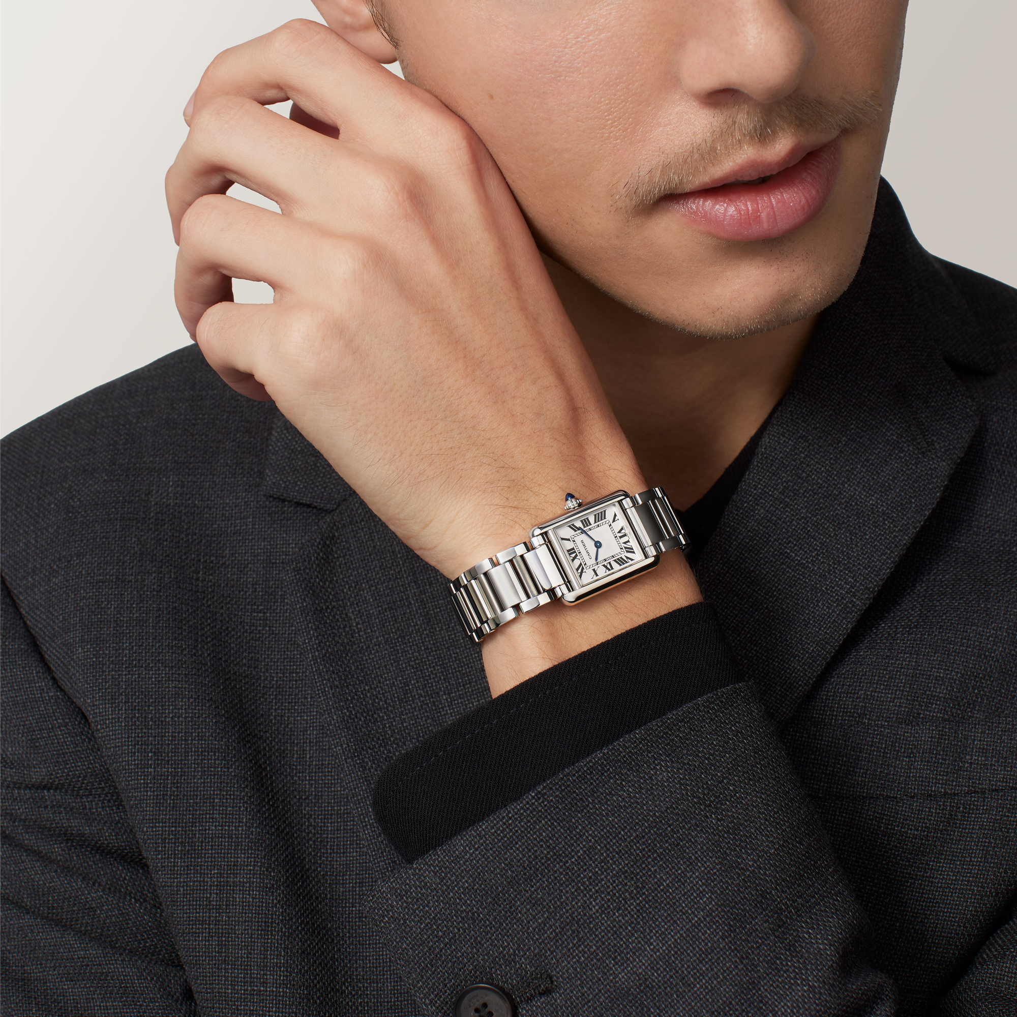 Cartier Tank Must SolarBeat 22mm, Silver Dial, Roman Numeral_7