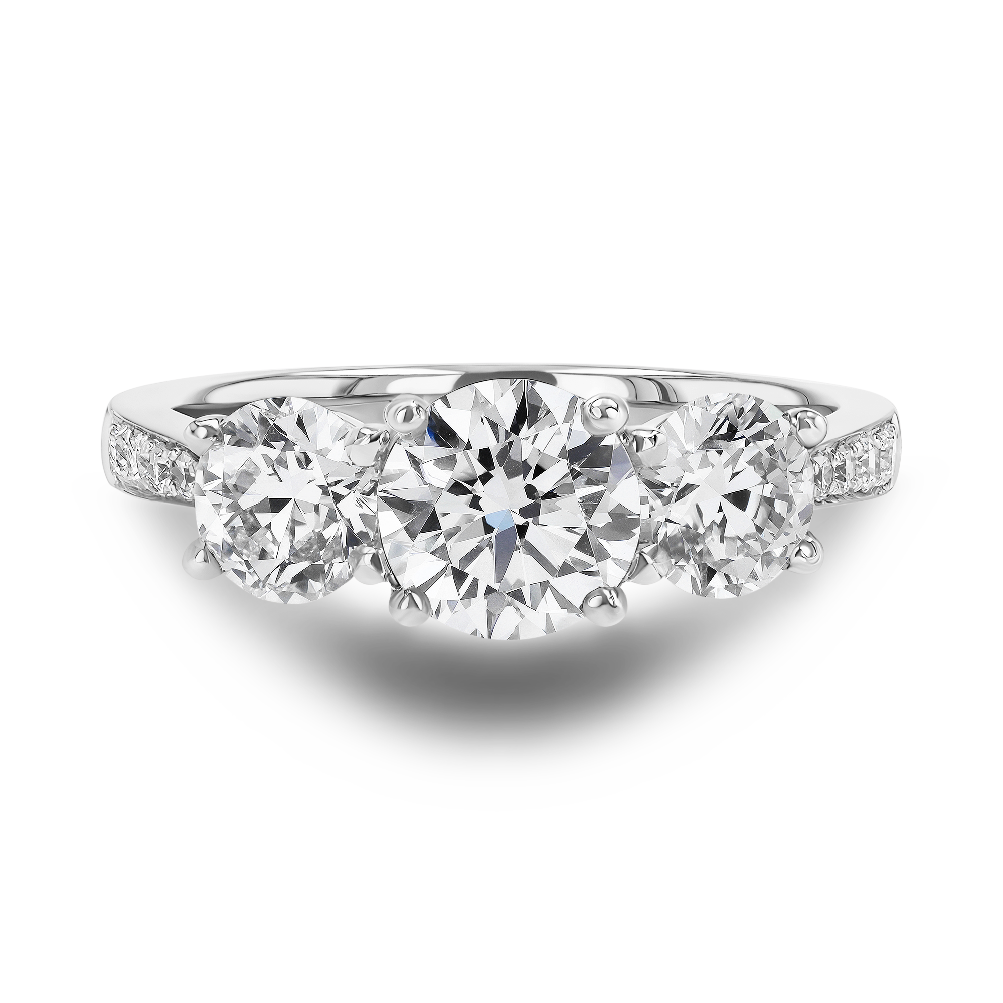 Duchess 1.30ct Diamond Three Stone Ring Brilliant cut, Claw set_2
