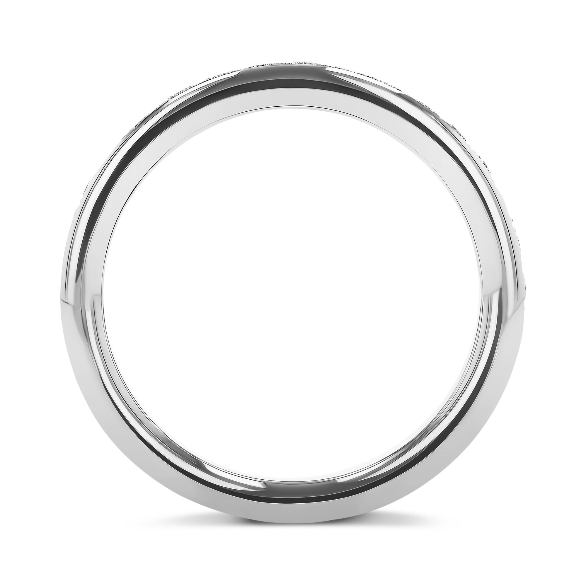 Brilliant Cut Diamond Half Eternity Ring Brilliant Cut  Half Eternity  Thread Set_3