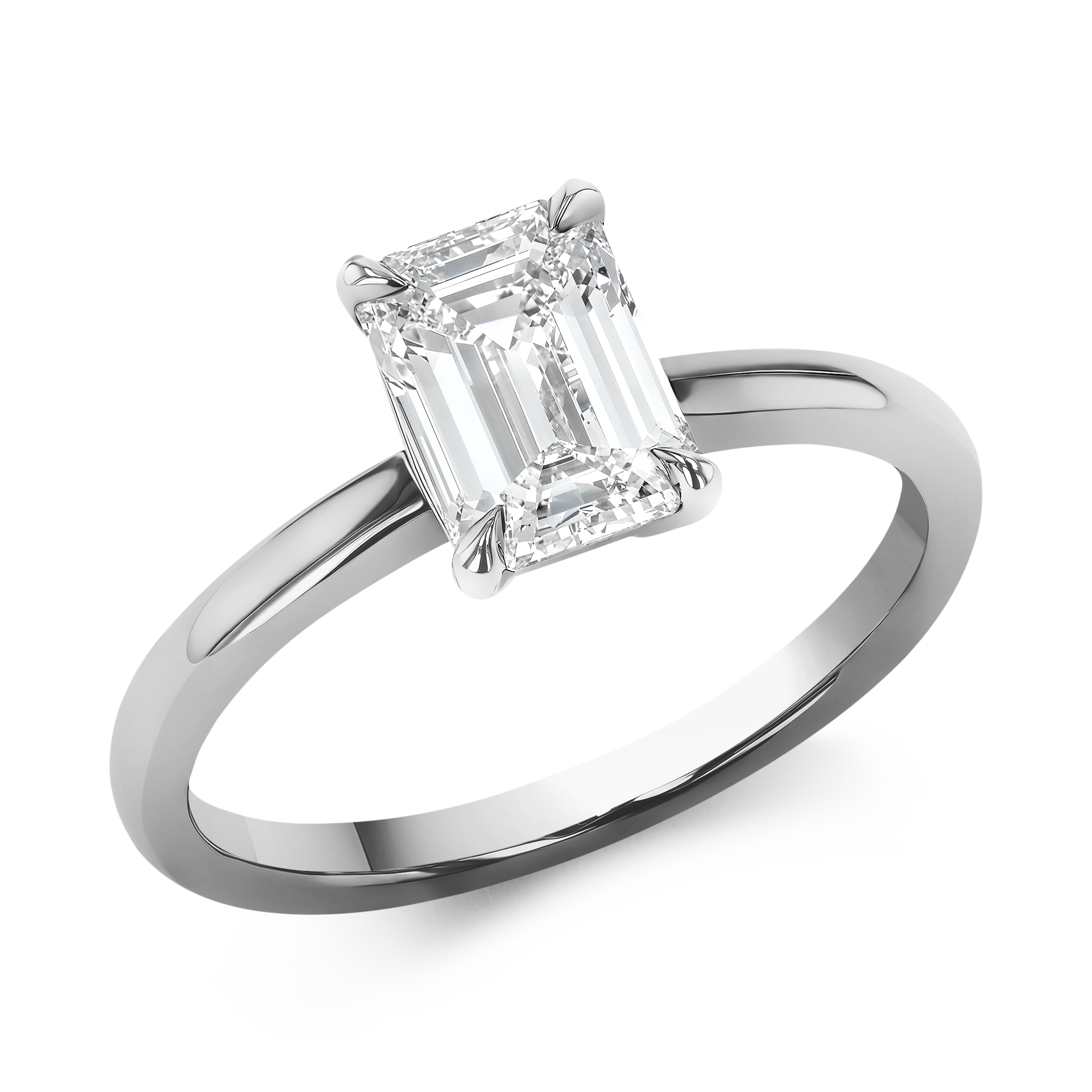 Gaia 1.70ct Diamond Ring Emerald Cut, Claw Set_1
