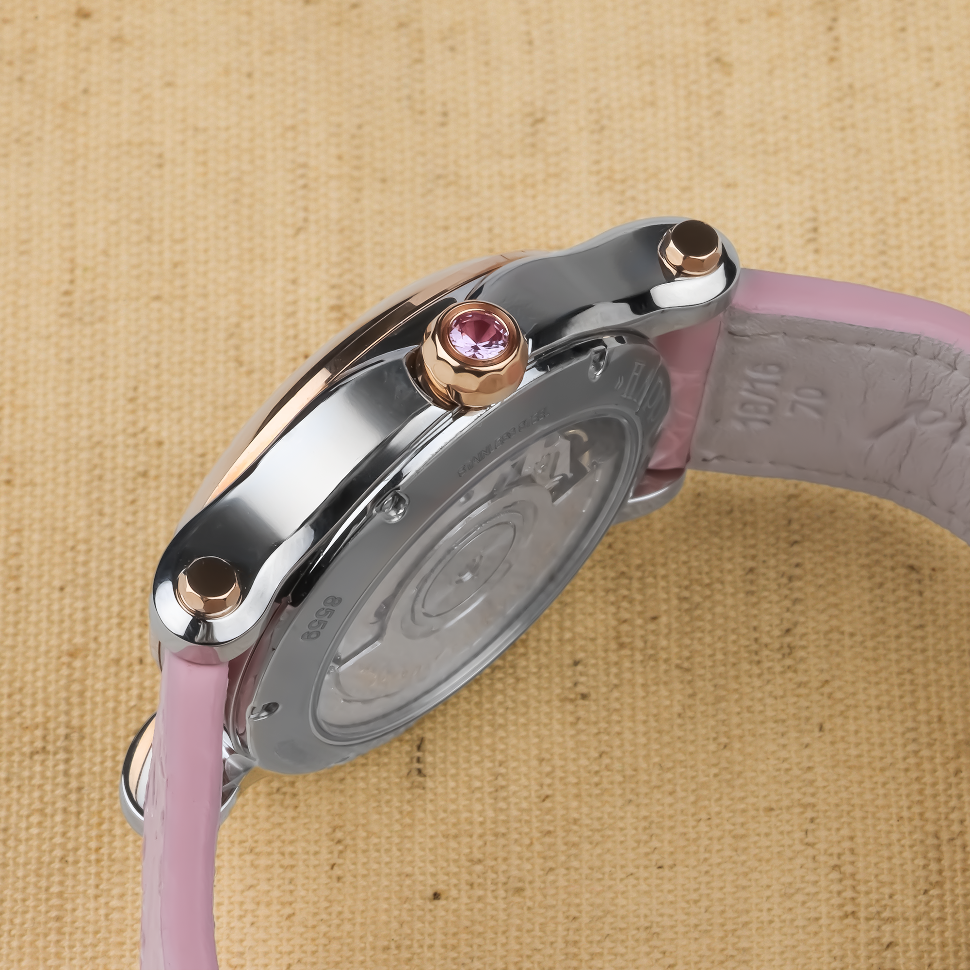 Pre-Owned Chopard Happy Sport 36 36mm, Pink Mother of Pearl Dial, Baton/Roman Numerals_6
