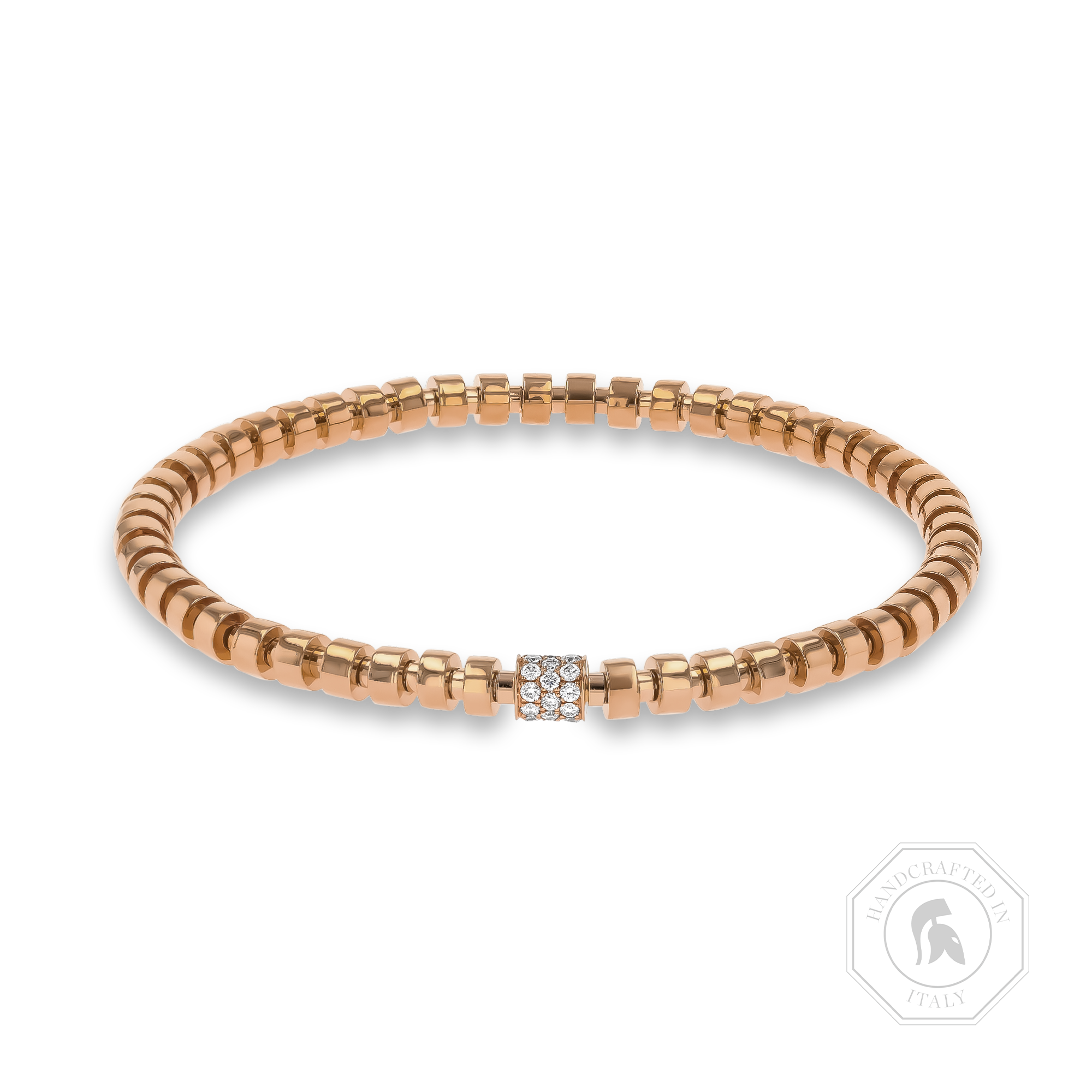Amalfi 0.27ct Diamond Small Angular Link Expandable Bangle Brilliant Cut, Micro Pavé Set_1