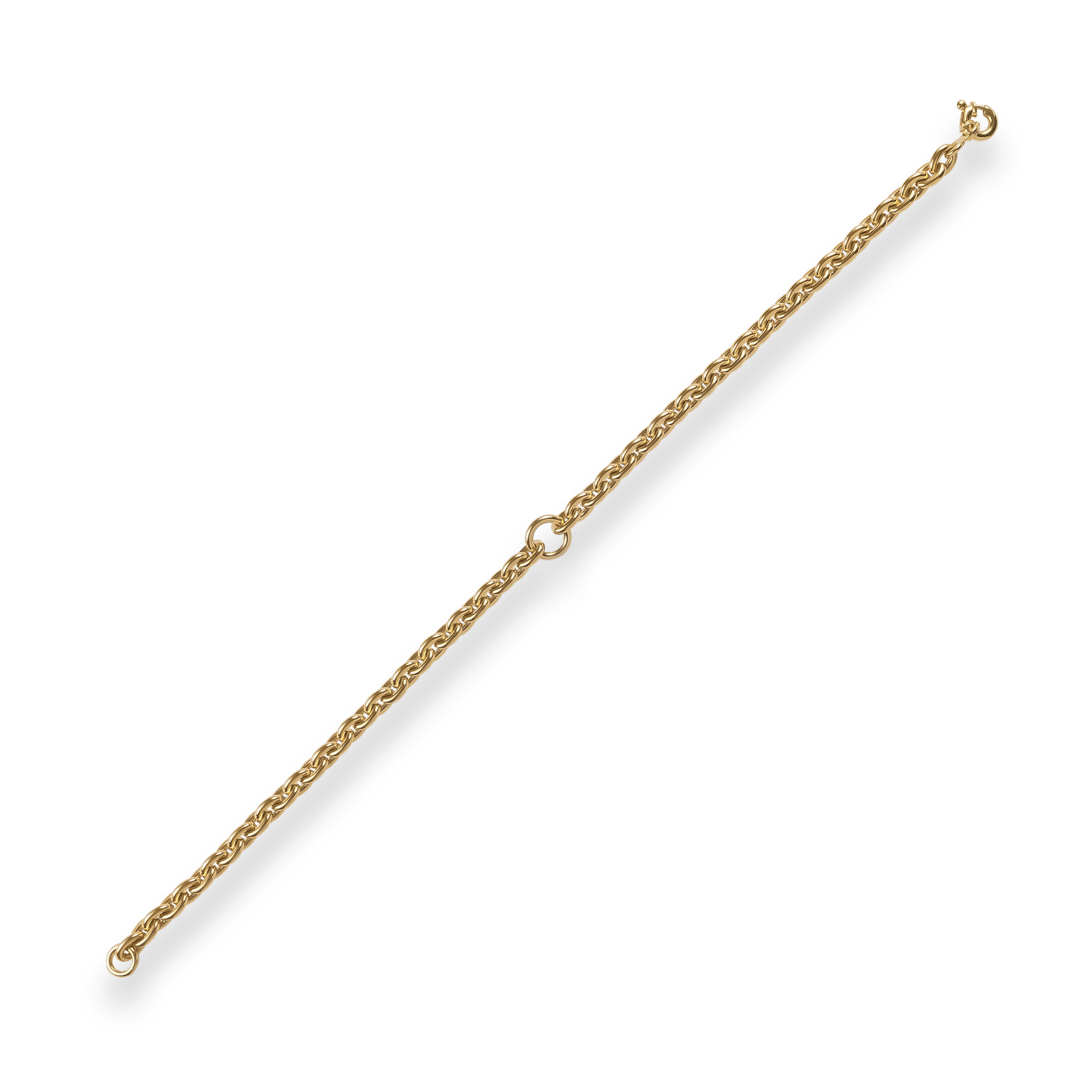 Chunky Trace Link Bracelet with Central Jump Ring _3