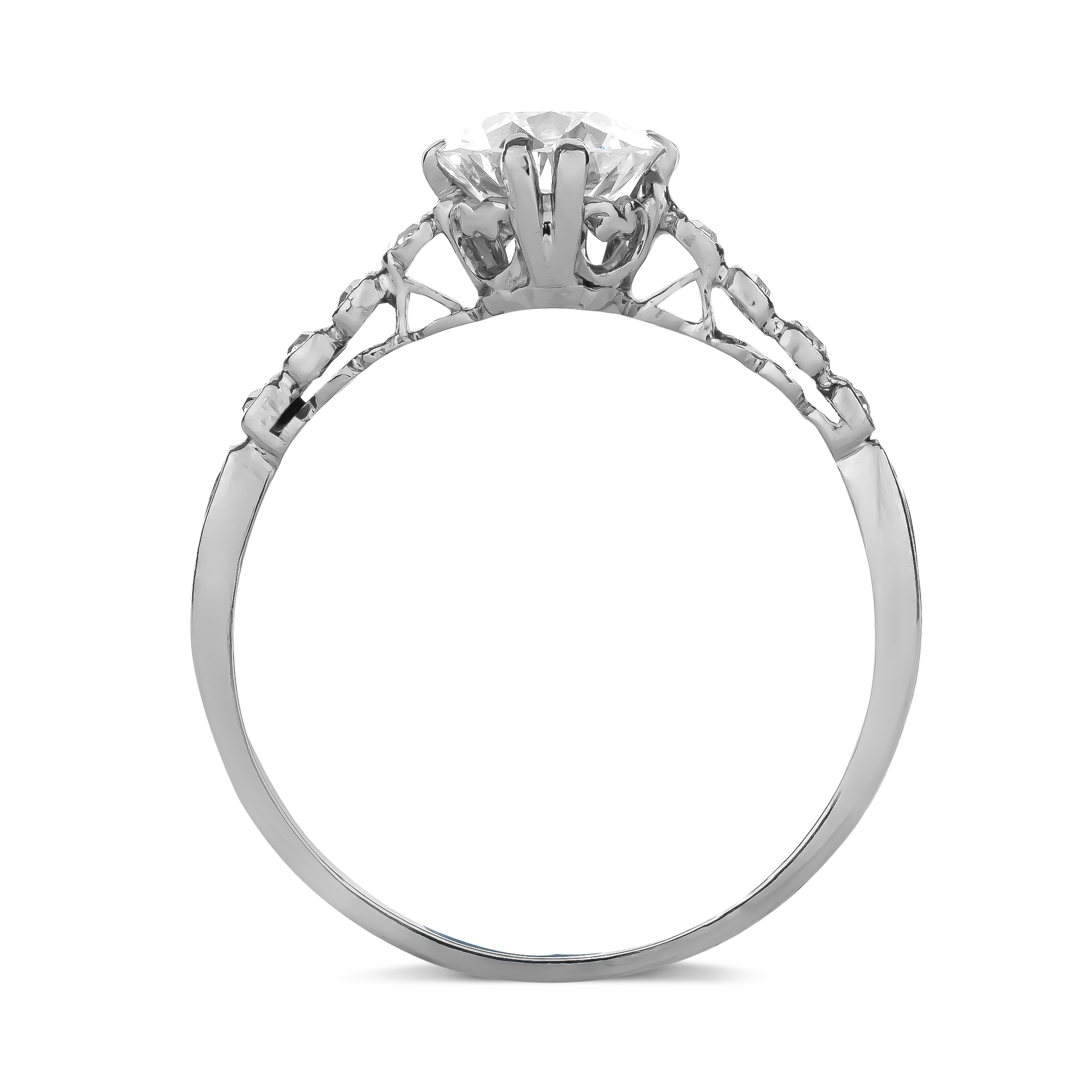 Old Cut 0.89ct Diamond Ring Old Cut, Claw Set_3