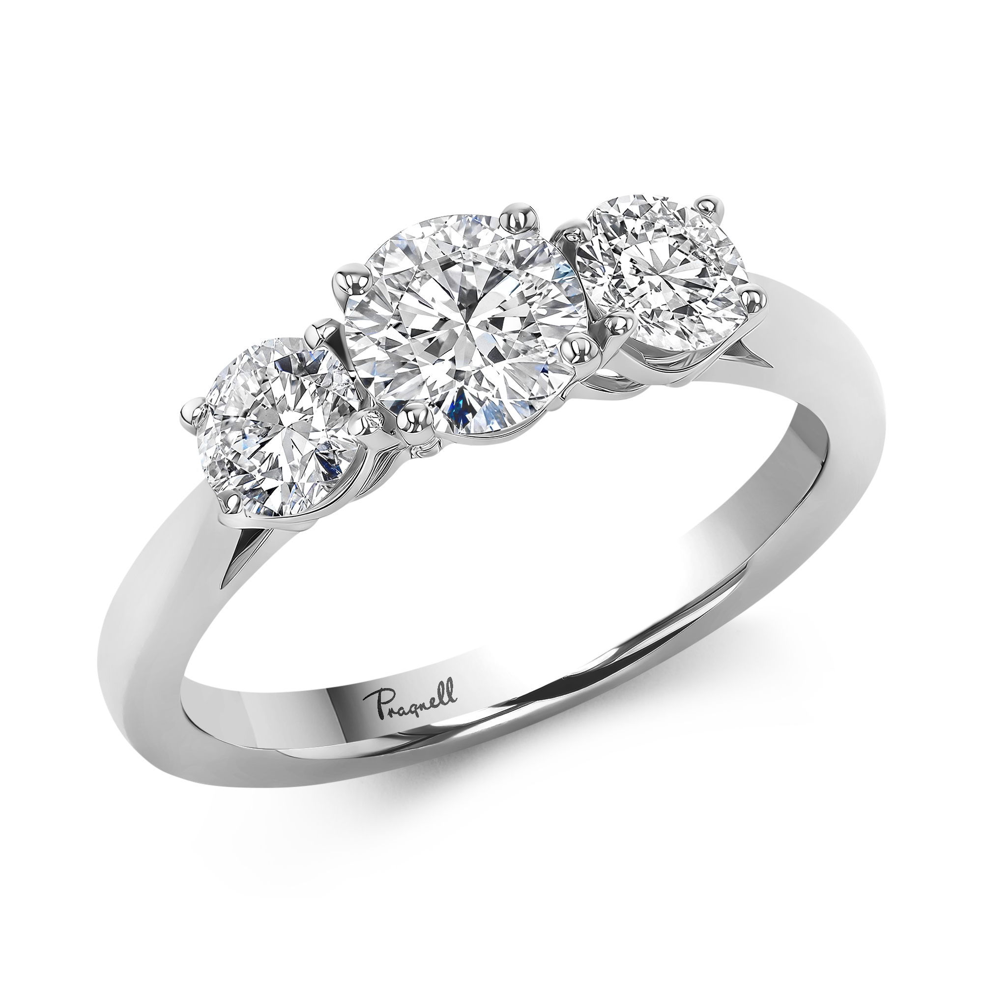 Trilogy 1.31ct Brilliant Cut Diamond Three Stone Ring Brilliant cut, Claw set_1