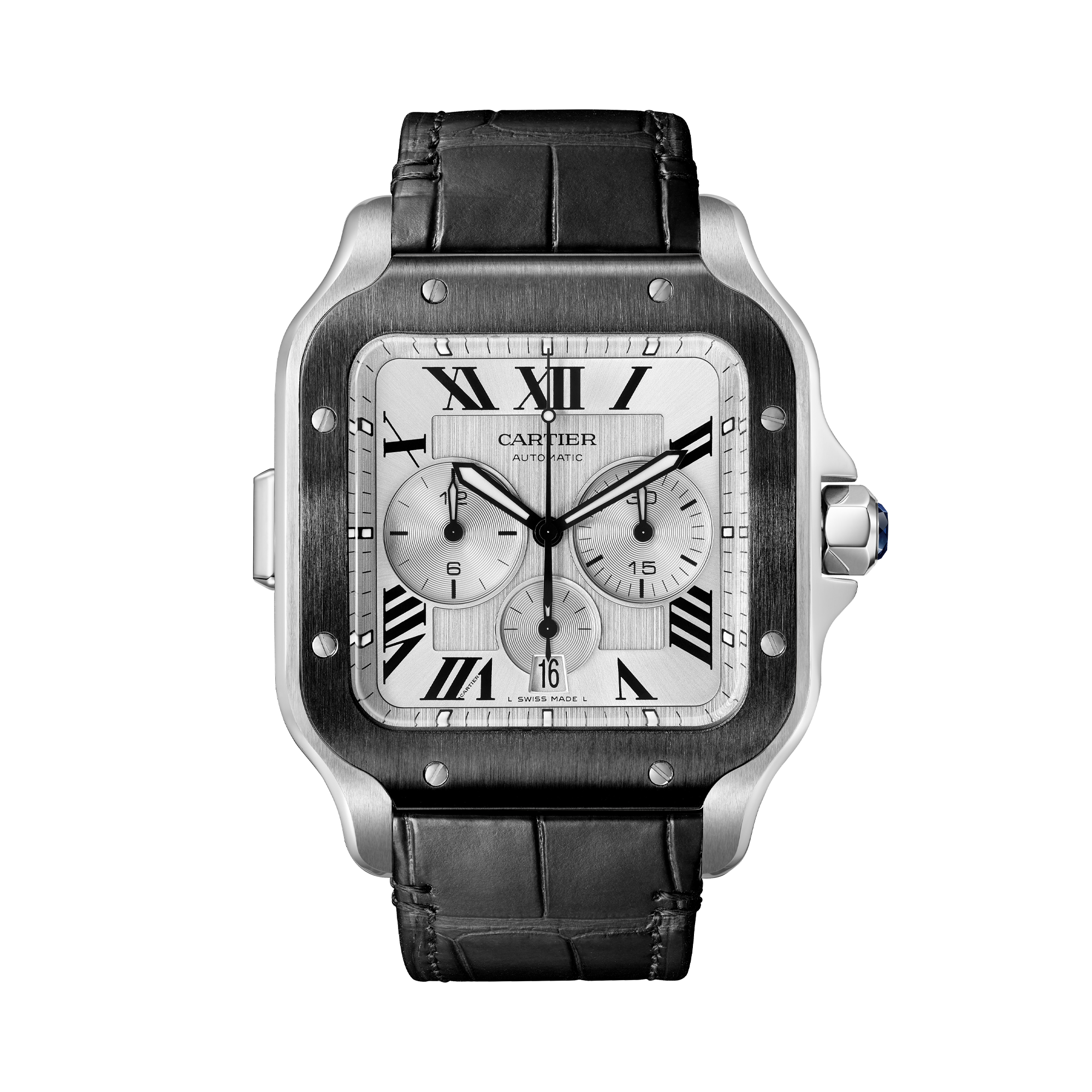 Cartier Santos de Cartier Extra-Large, Silver Dial, Roman Numerals_2