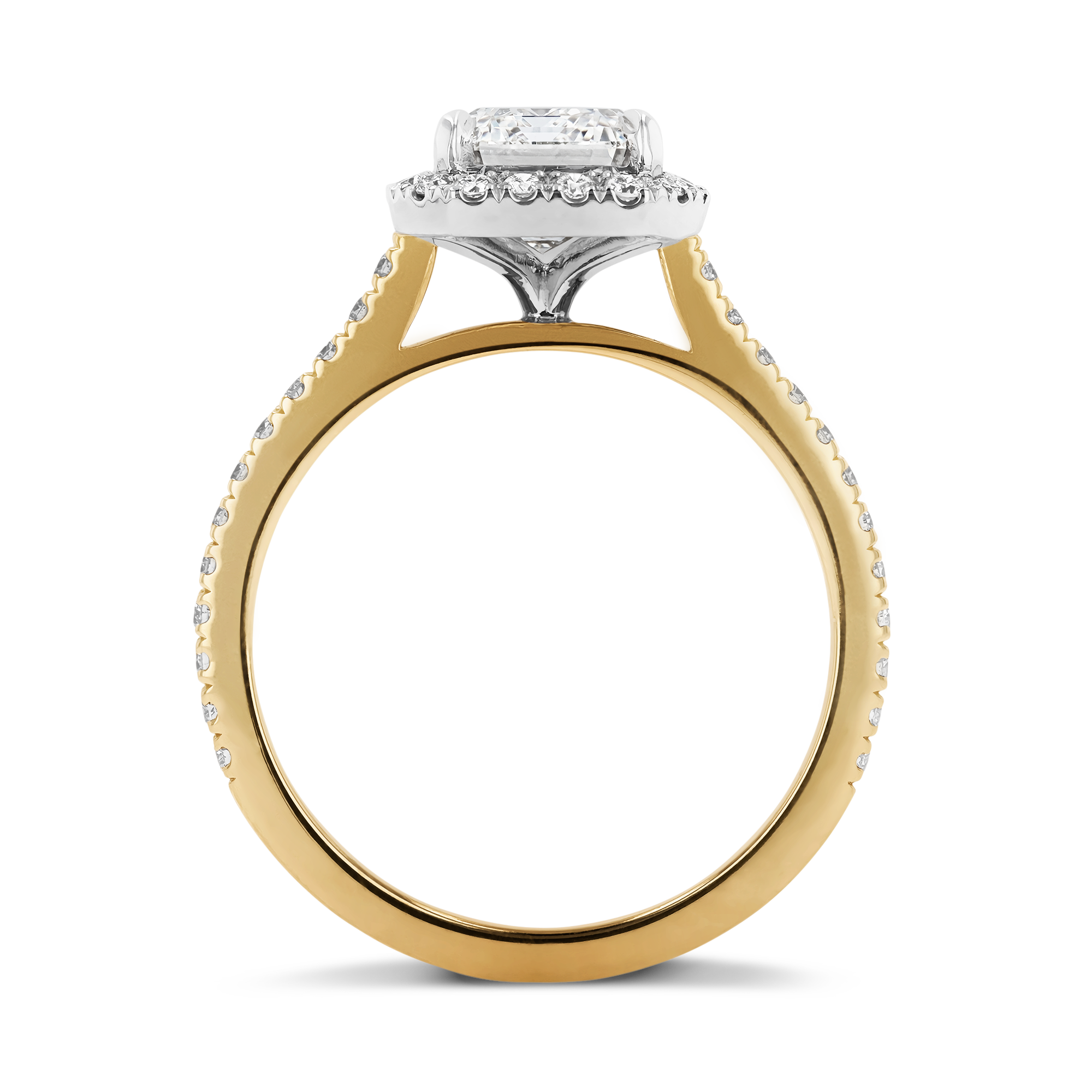 Classic 2.50ct Diamond Three Stone Ring Emerald Cut, Claw Set_3