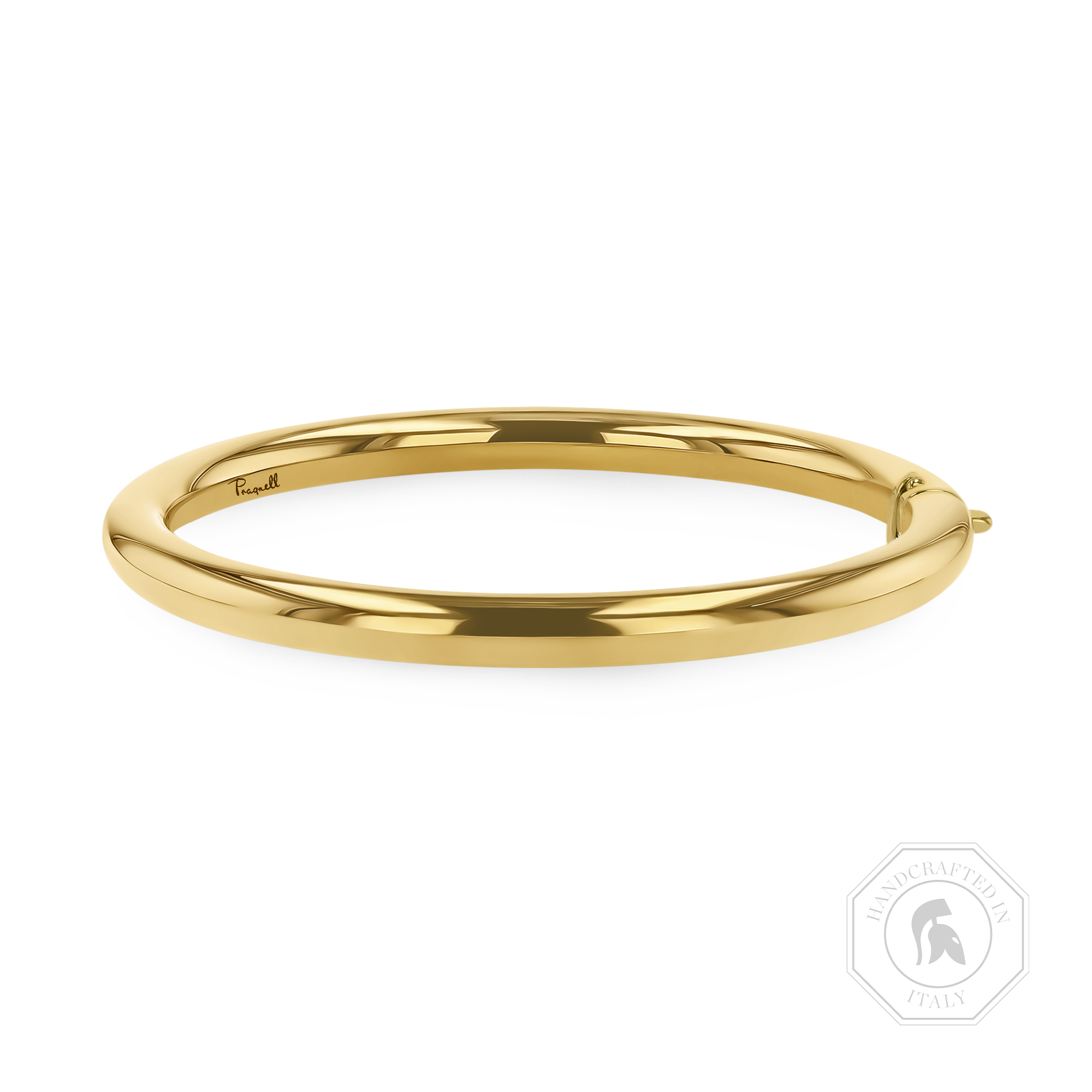 Plain Polished 6mm Oval Bangle _1
