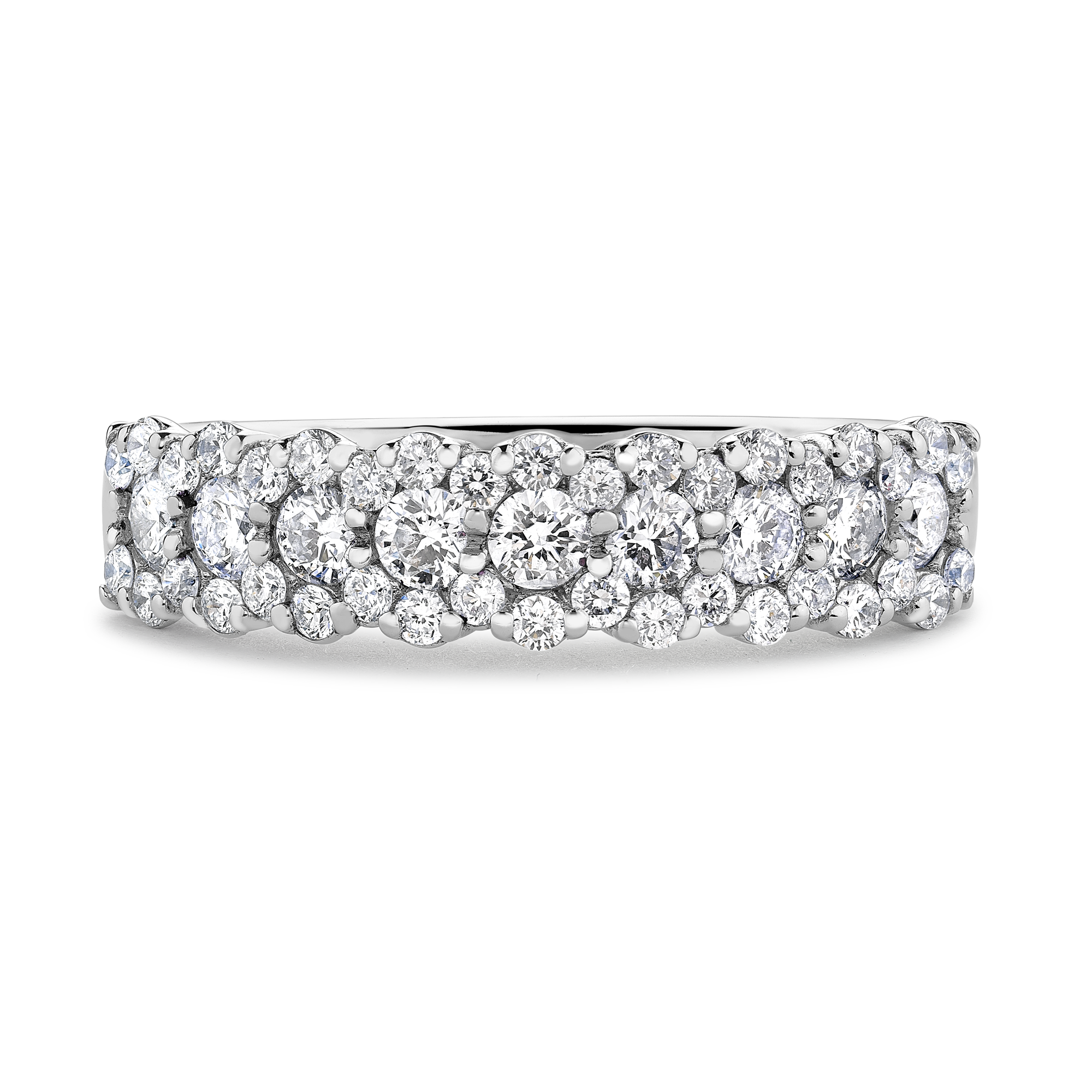 Brilliant Cut Diamond Half Eternity Ring Brilliant cut, Claw set_2