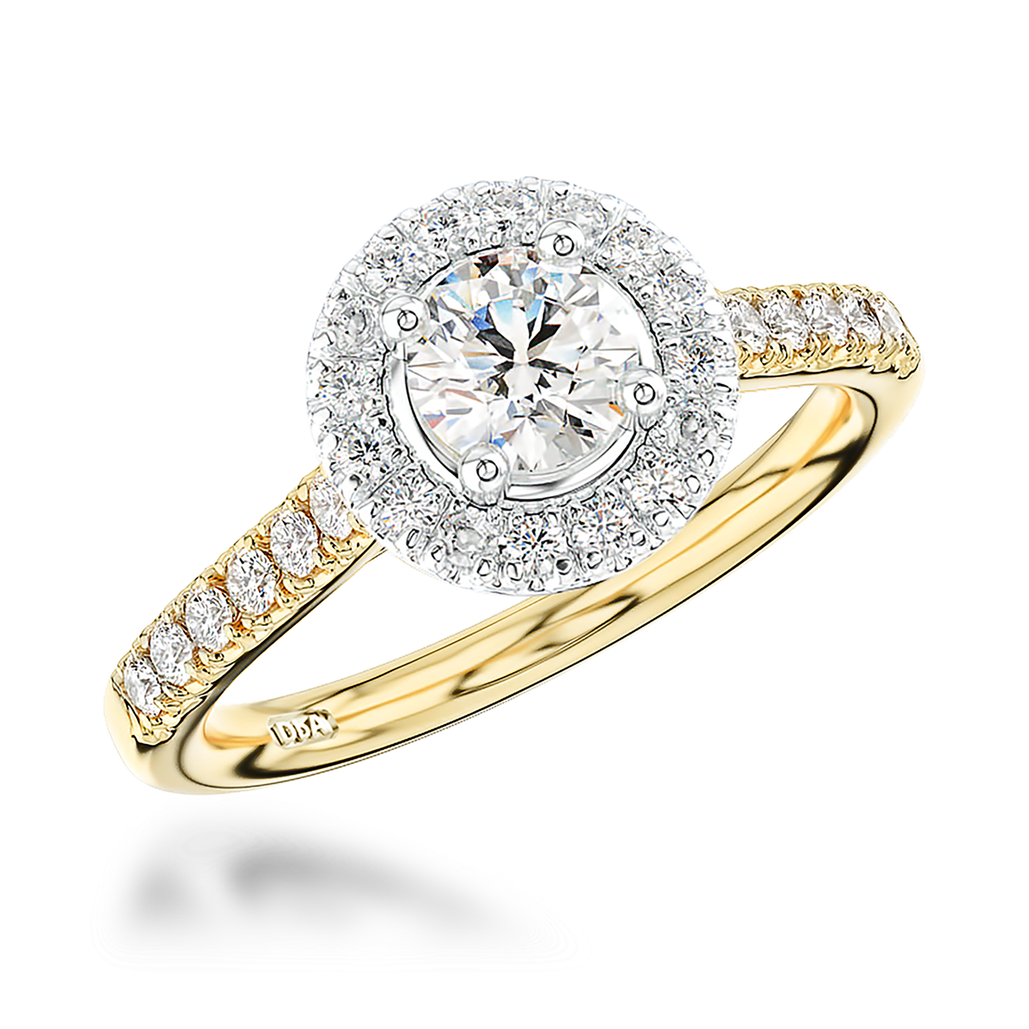 0.40CT Diamond Cluster Ring Brilliant Cut, Cluster, Brilliant Shoulders_1