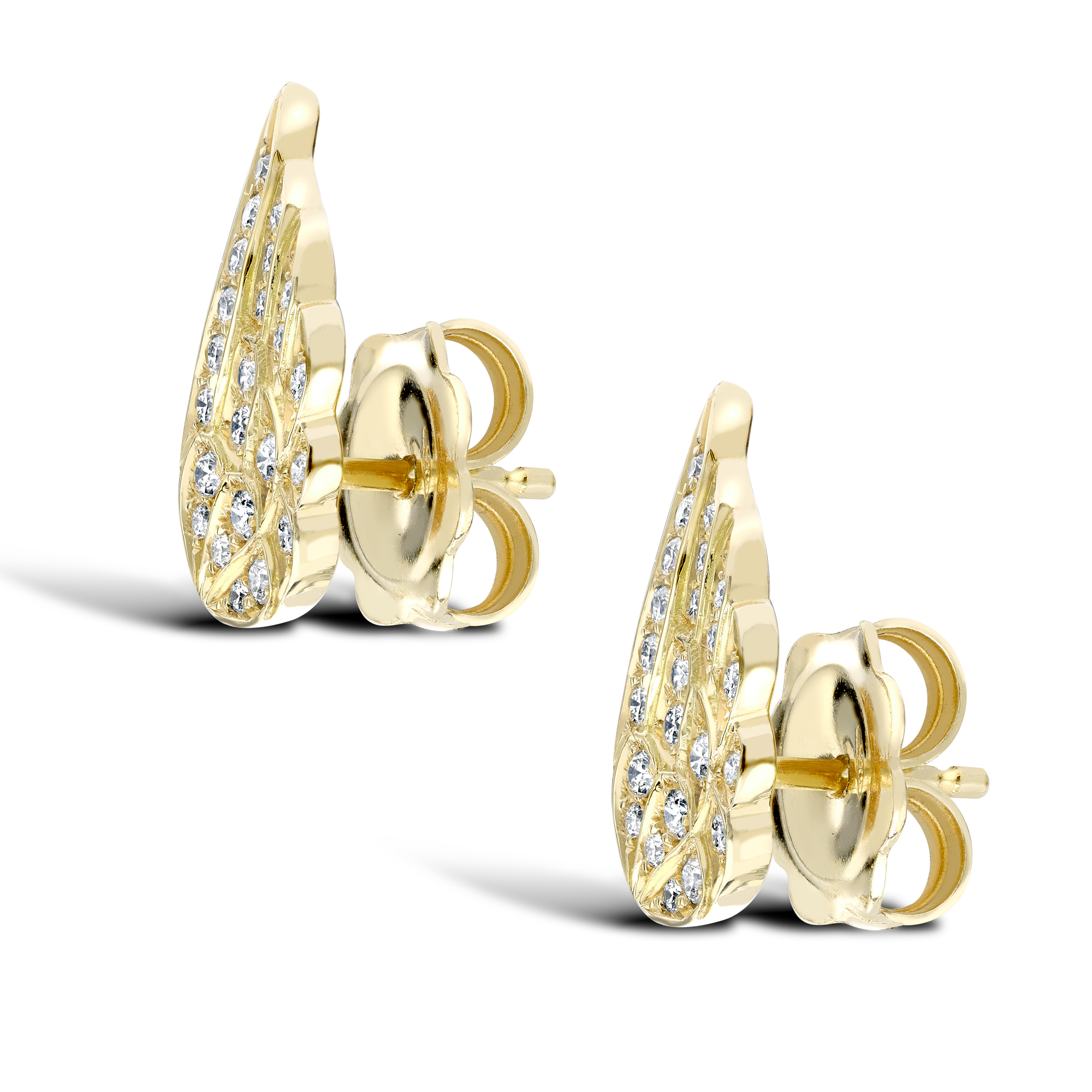 Tiara Large Diamond Earrings Brilliant Cut, Grain Set_2