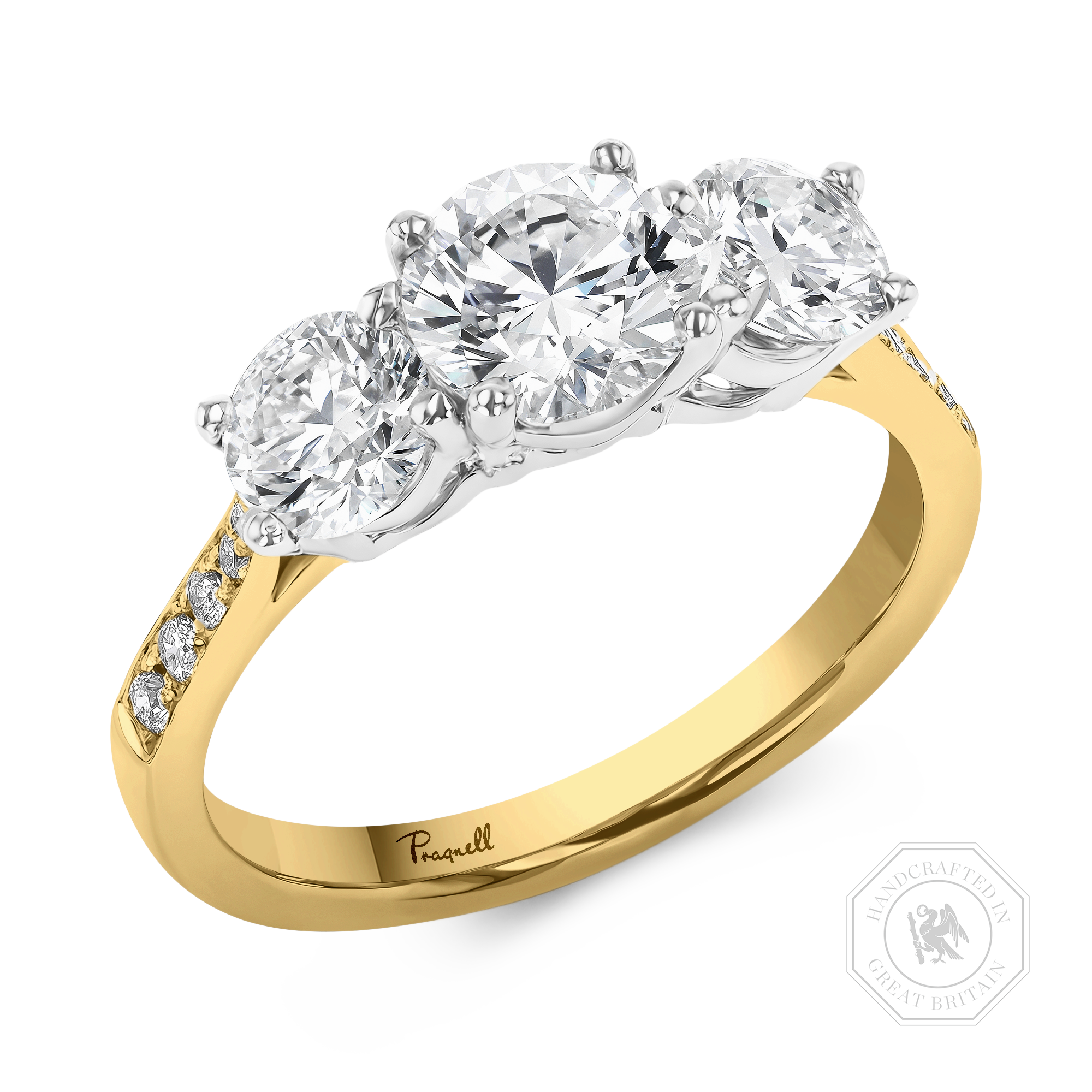 Duchess 0.98ct Diamond Three Stone Ring Brilliant cut, Claw set_1