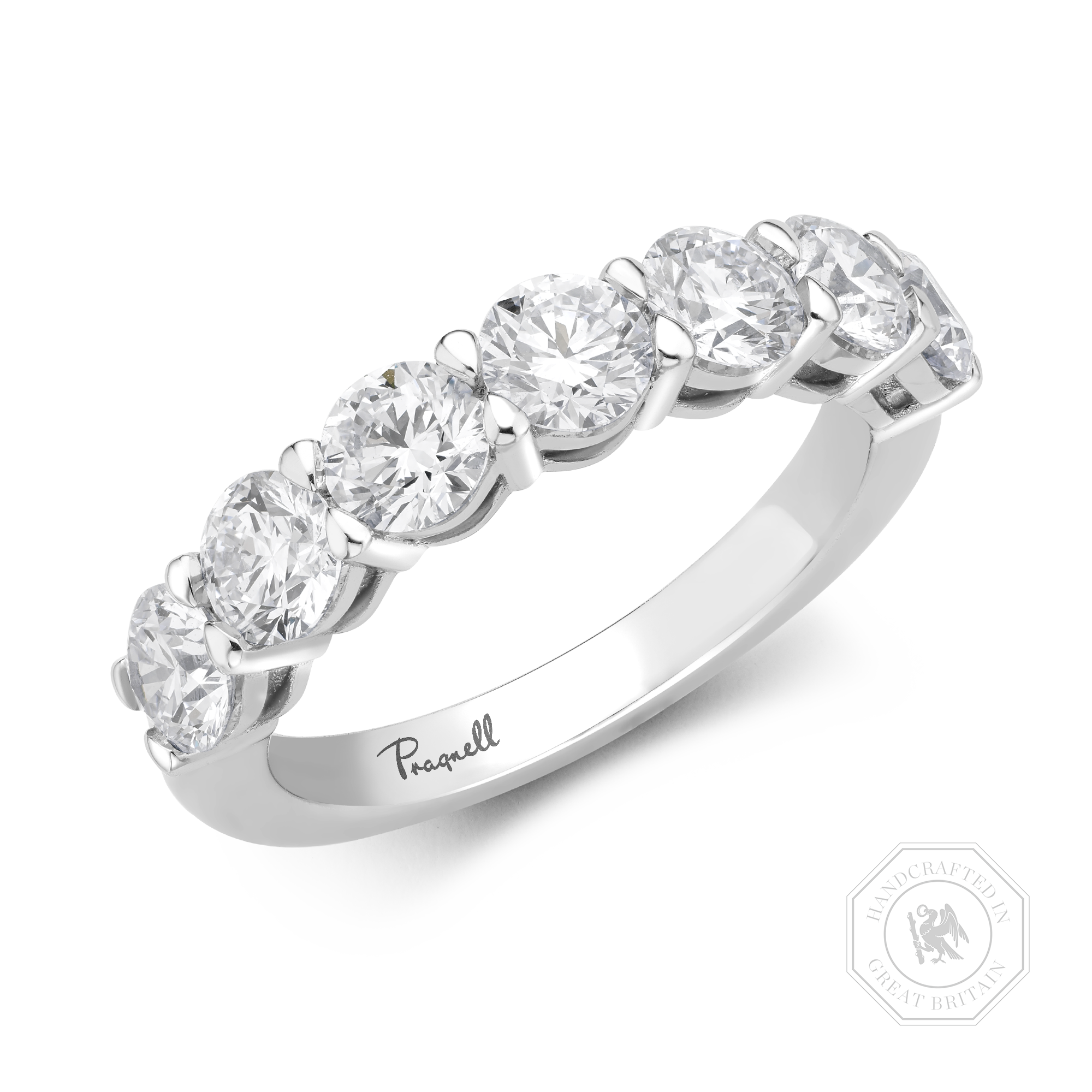 Seven Stone Diamond Ring Round Brilliant, Claw Set_1