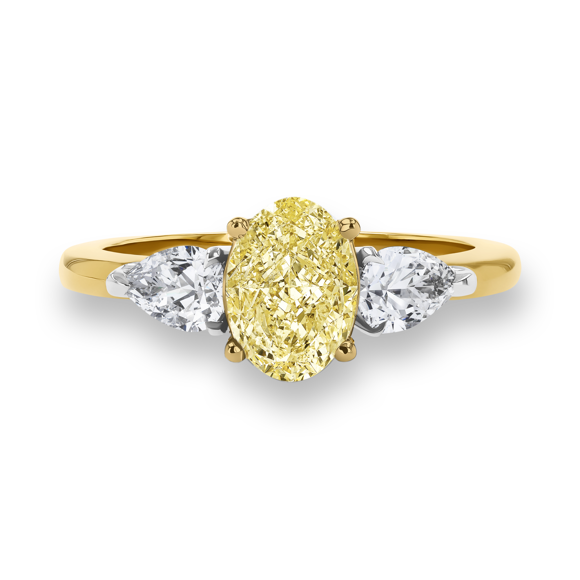 Classic 1.19ct Oval Cut Diamond Three Stone Ring Oval Cut, Claw Set_2