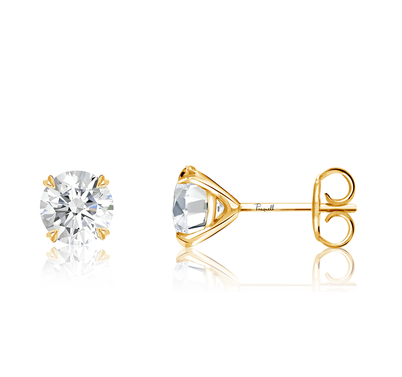 Windsor 0.60ct Botswana Diamond Stud Earrings Brilliant cut, Claw set_2