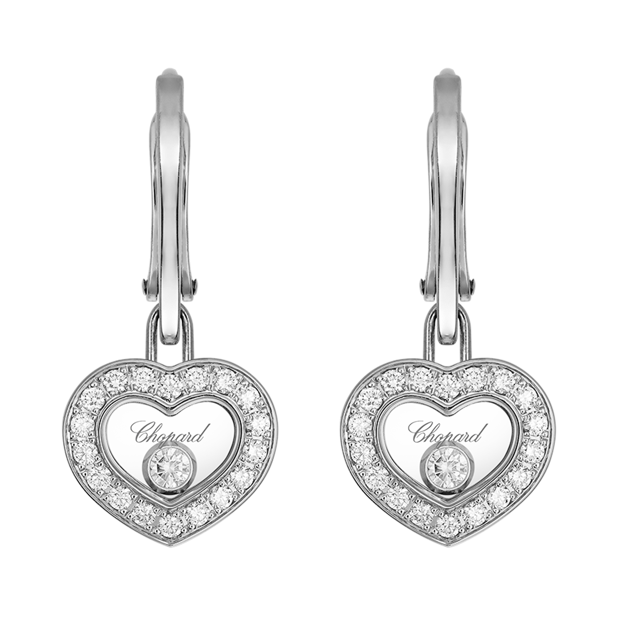 Chopard Happy Diamonds Drop Earrings Brilliant Cut, Rub Over Set_1