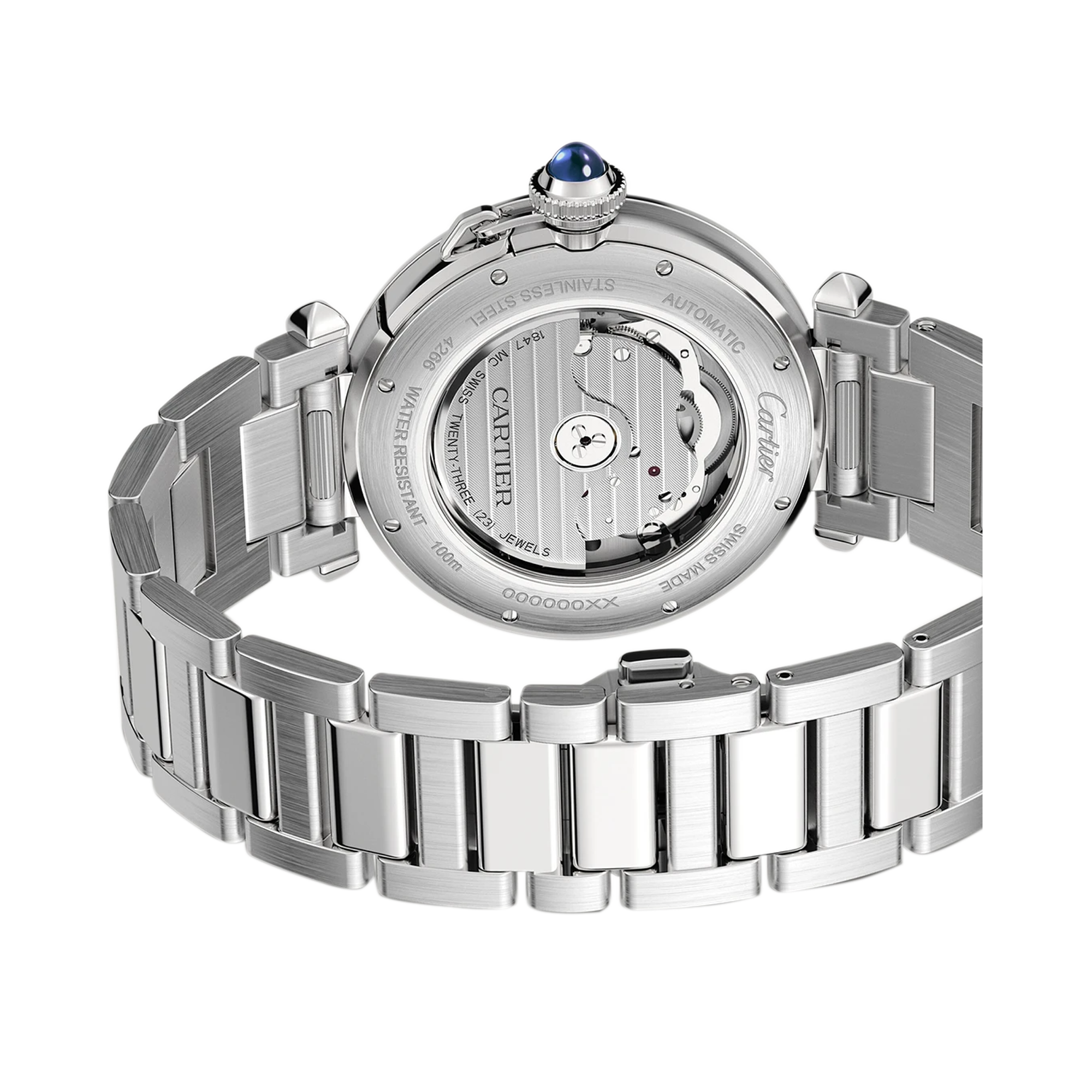 Cartier Pasha de Cartier 41mm, Blue Dial, Roman/Baton Numerals_2
