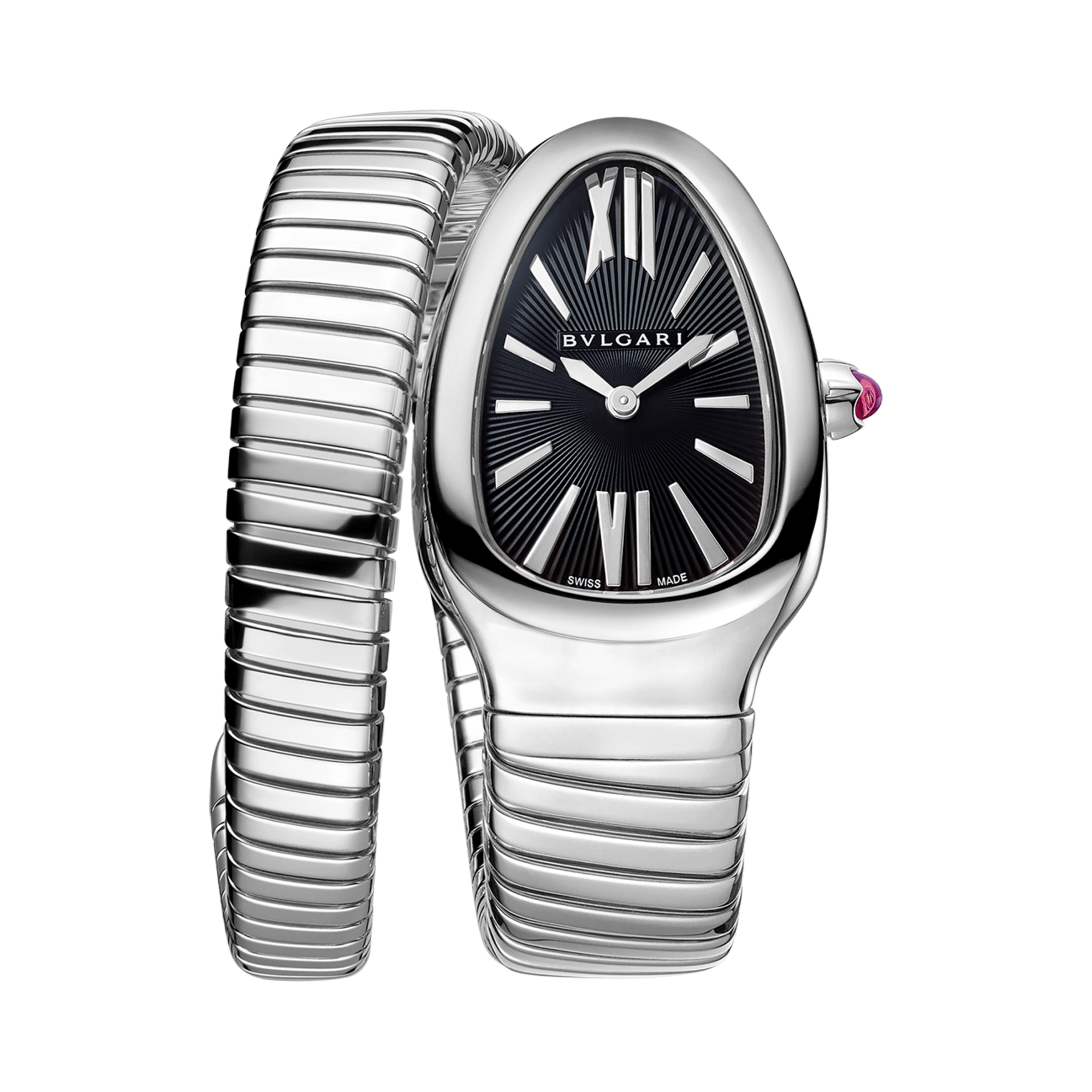 Bvlgari Serpenti Tubogas 35mm, Black Dial, Baton & Roman Numerals_1