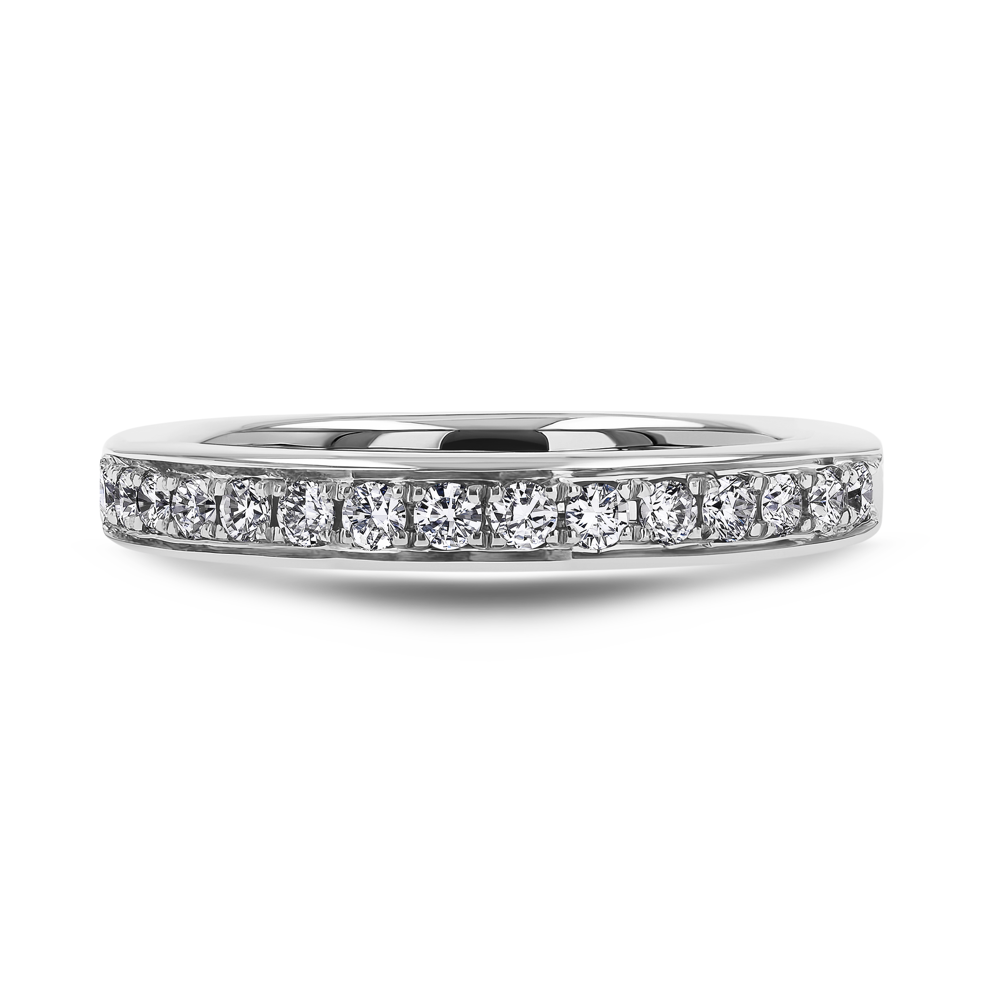 Brilliant Cut Diamond Half Eternity Ring Brilliant Cut  Half Eternity  Thread Set_2