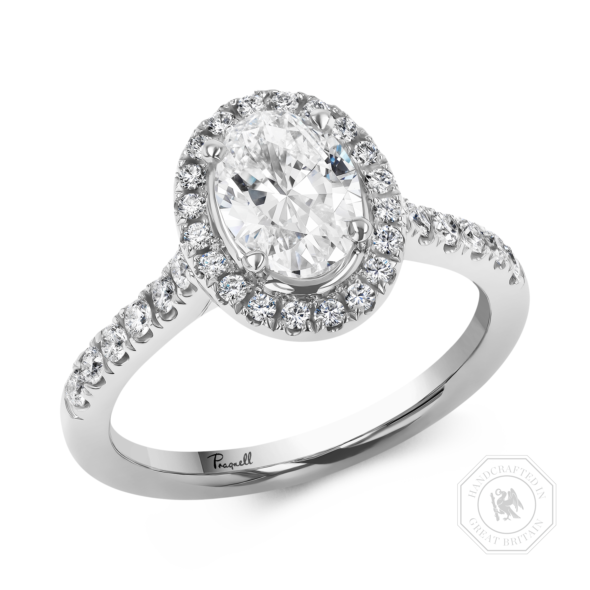 Celestial 1.00ct Oval Cut Diamond Cluster Ring Oval Cut, Claw Set_1