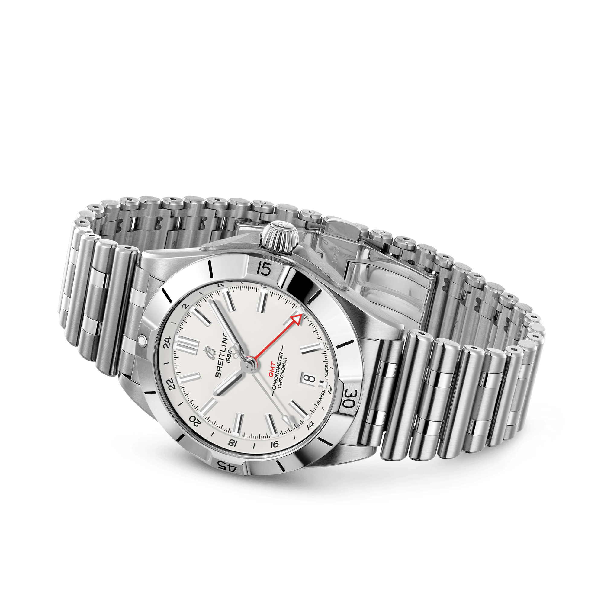 Breitling Chronomat Automatic GMT 40 40mm, White Dial, Baton Numeral_4
