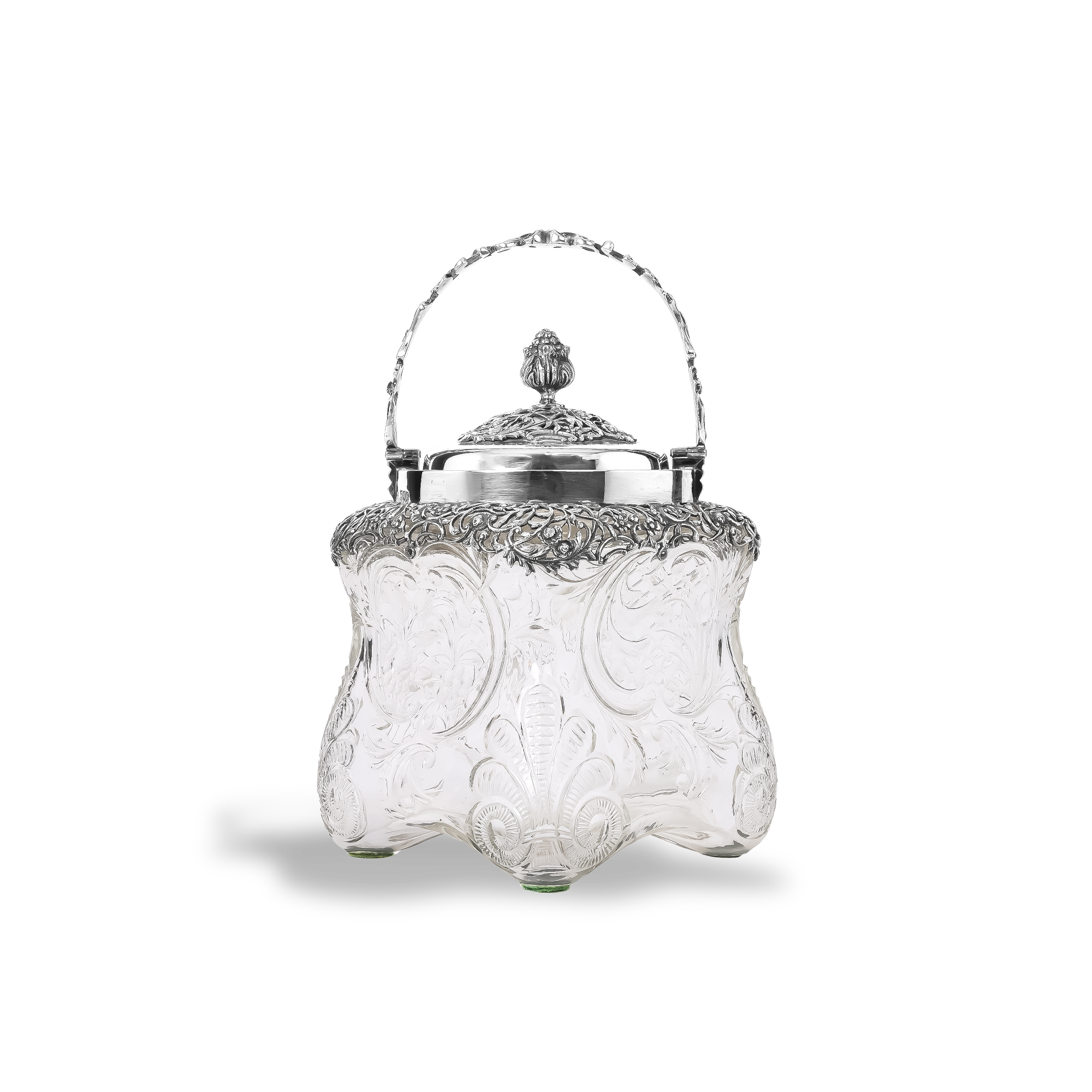 Victorian Silver Biscuit Jar Hallmarked London_1