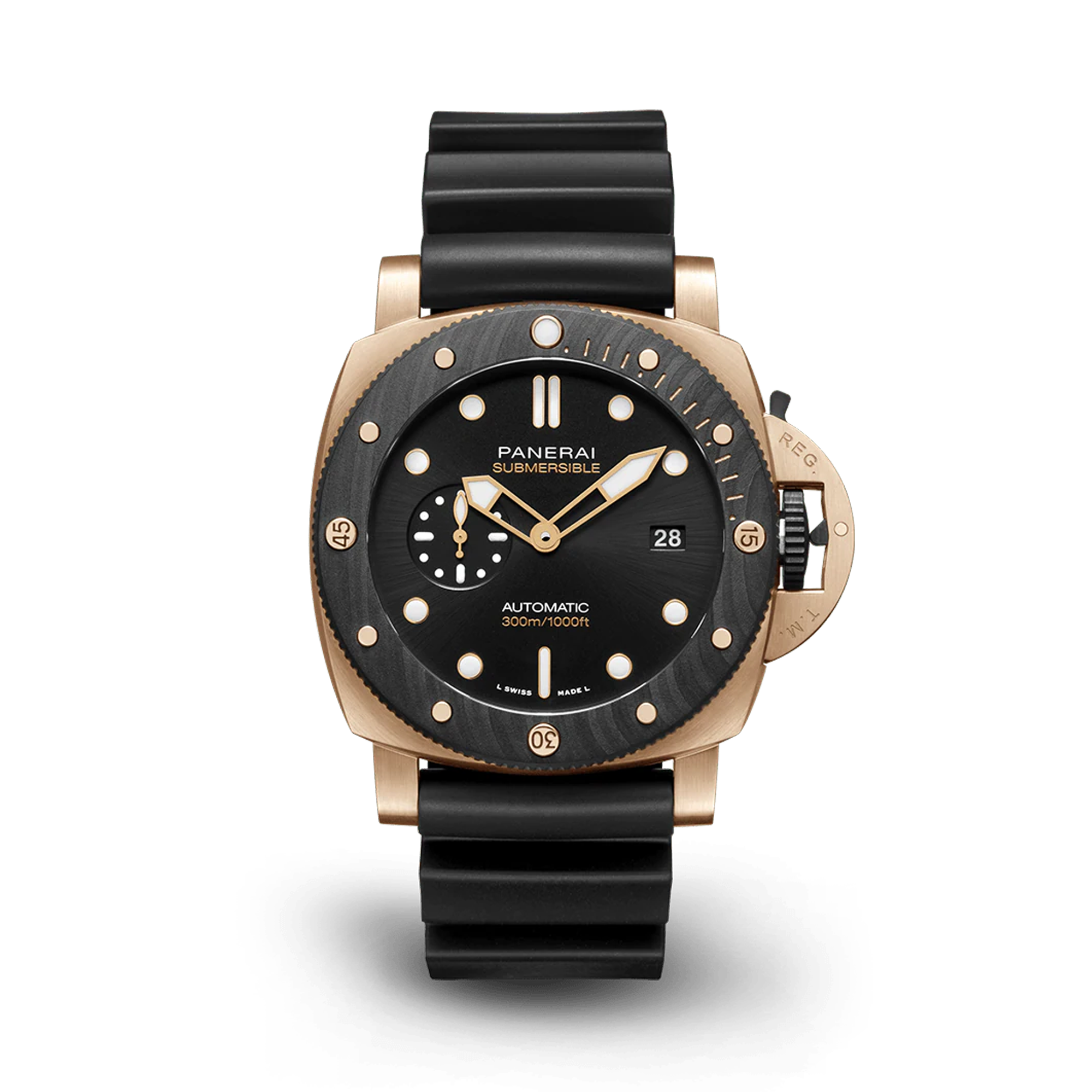 Panerai Submersible - 44mm Black Dial, Baton Numerals_1