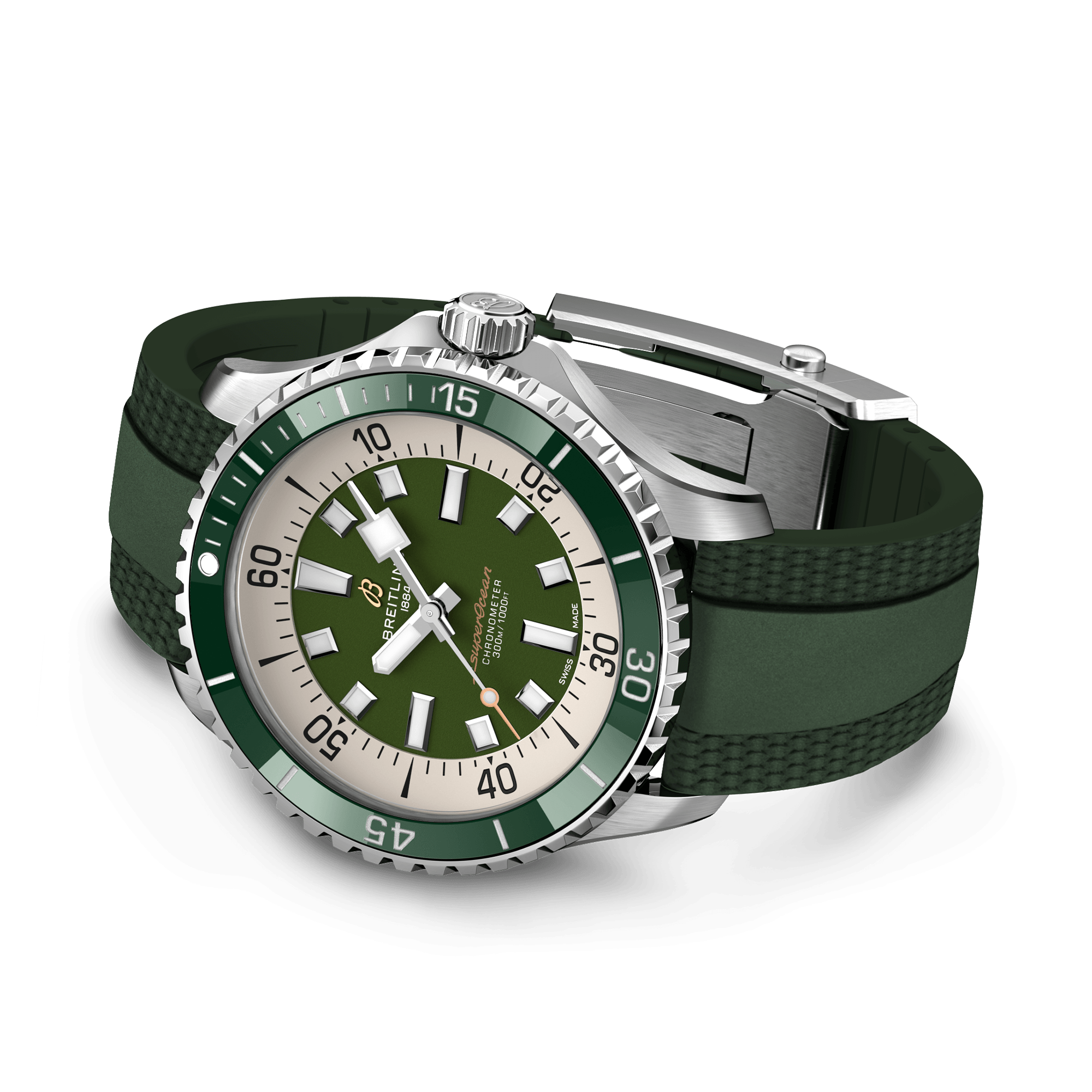 Breitling Superocean Automatic 44 44mm, Green Dial, Arabic & Baton Numerals_4