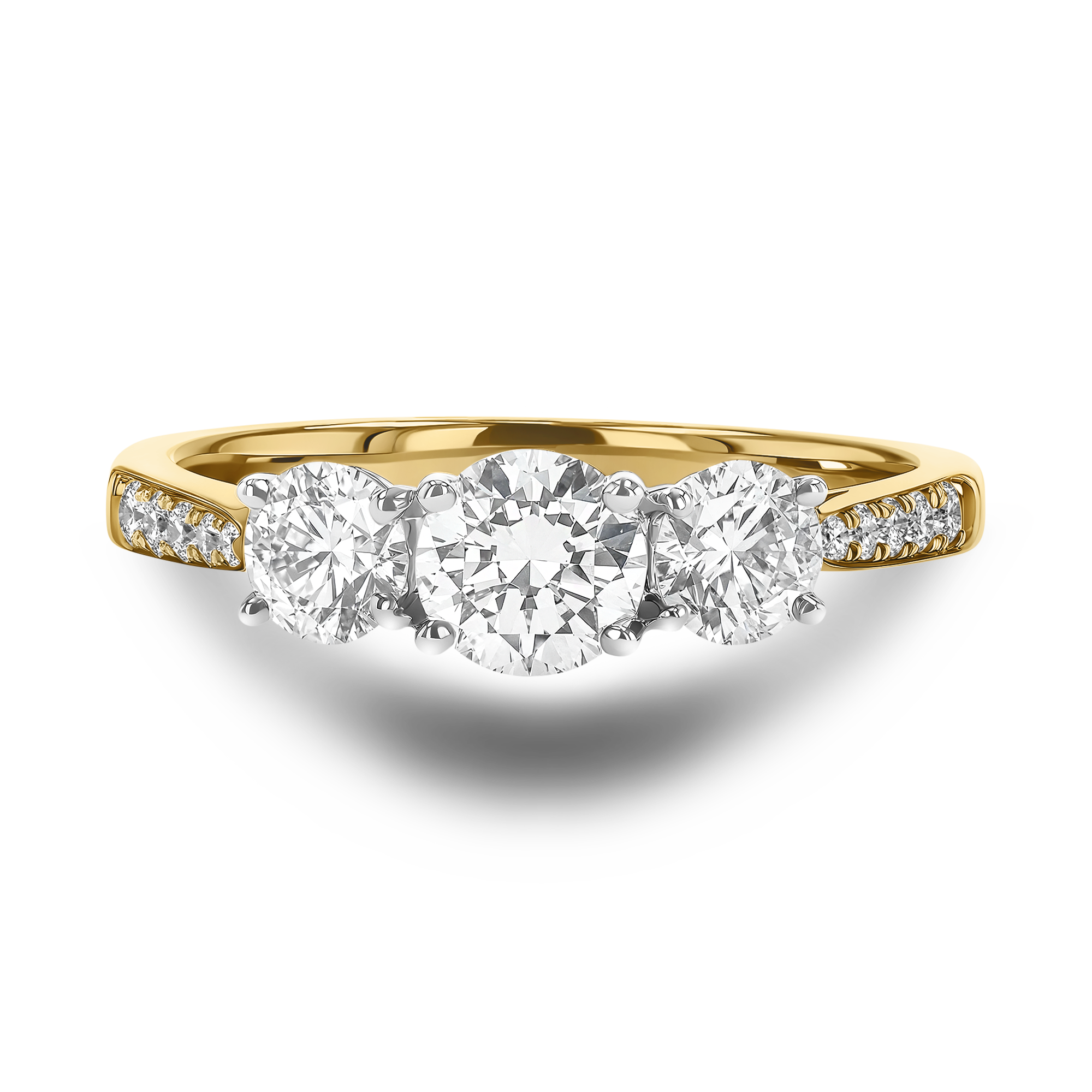 Duchess 0.99ct Diamond Three Stone Ring Brilliant cut, Claw set_2