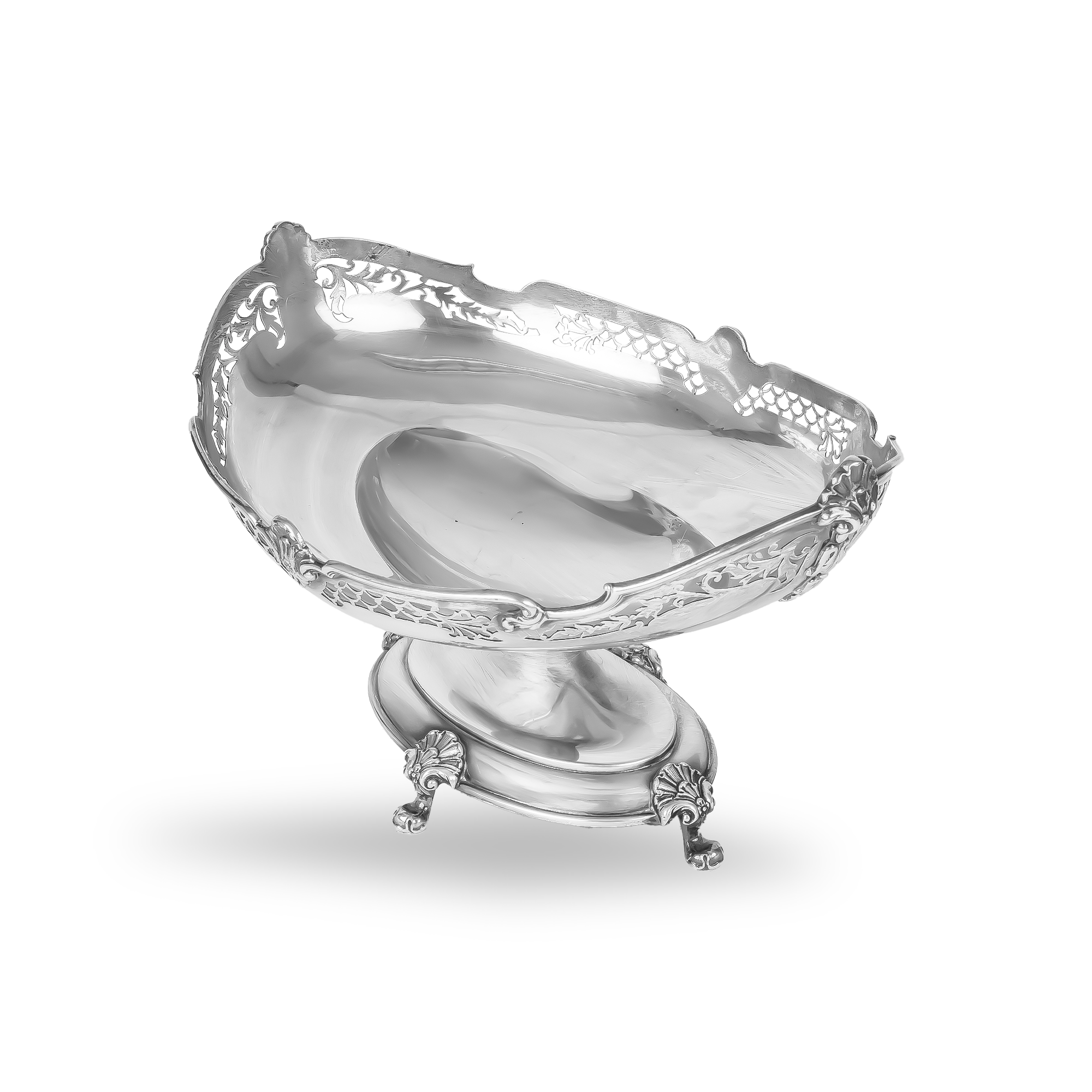 Silver George V Decorative Fruit Bowl Hallmarked London_2