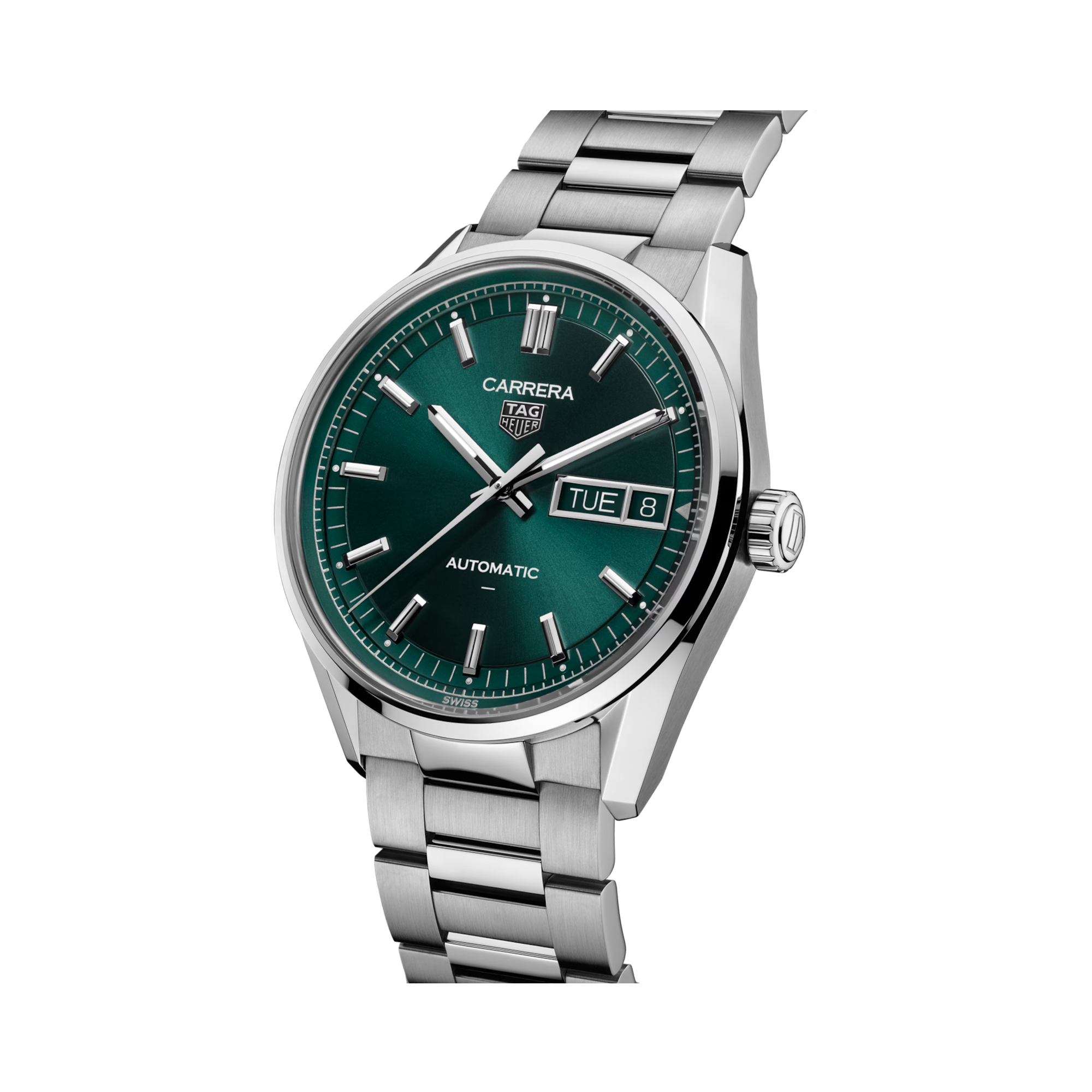 Tag Heuer Carrera Day-Date 41mm, Green Dial, Baton Numerals_2