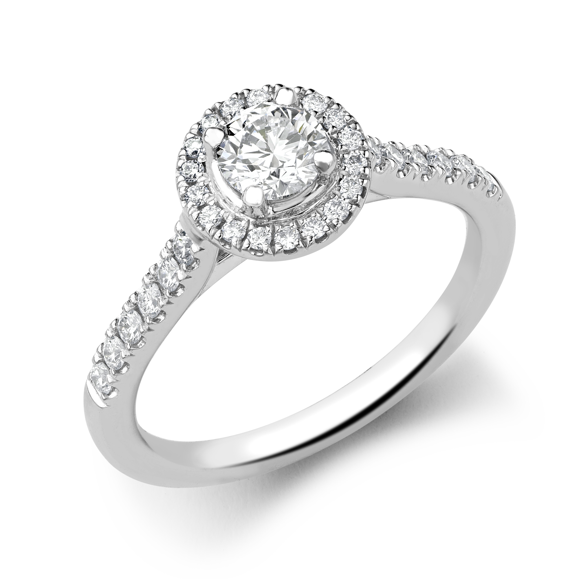 Celestial 0.39ct Fancy Light Grey Diamond Cluster Ring Brilliant cut, Claw set_1